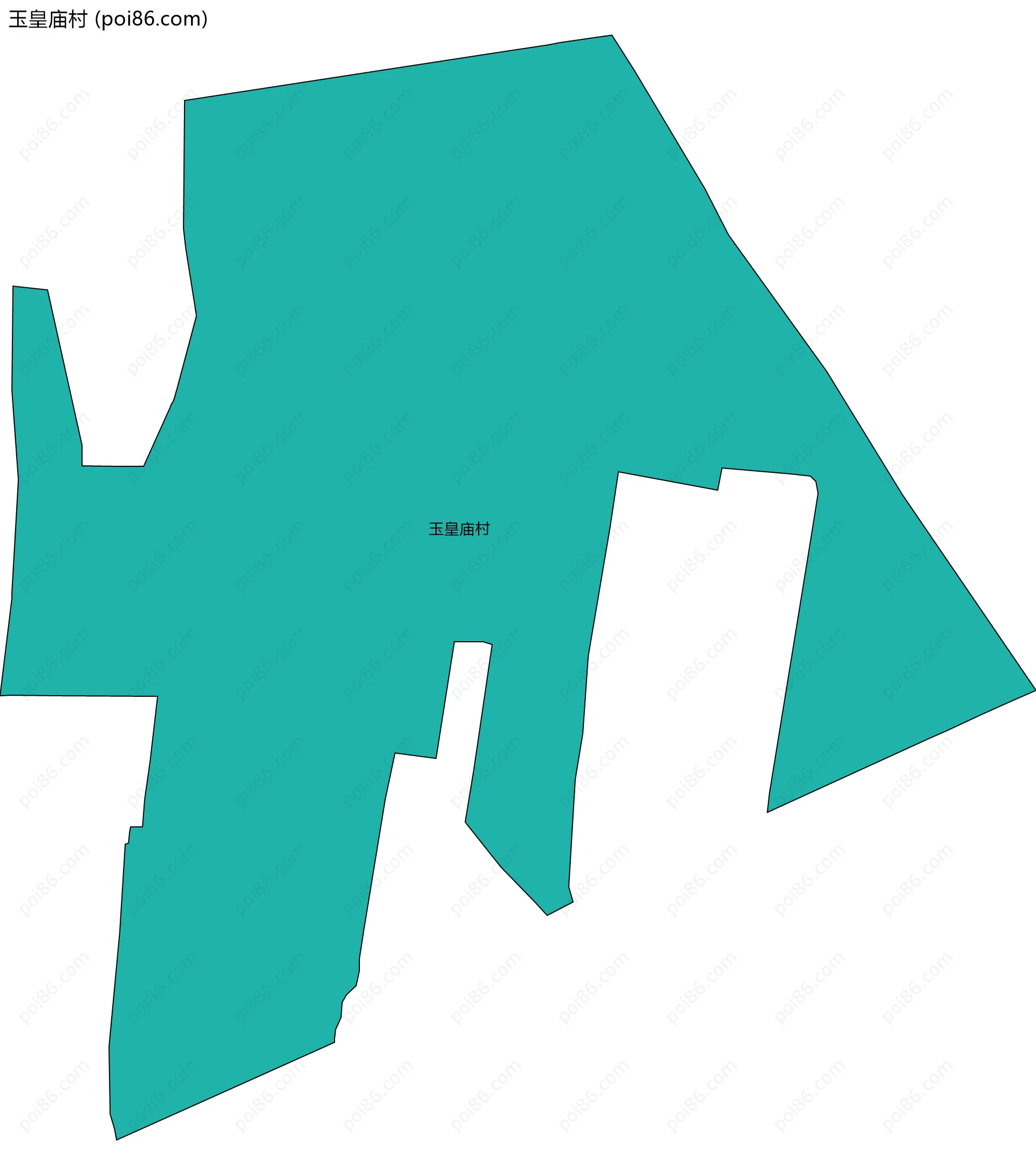 玉皇庙村边界地图