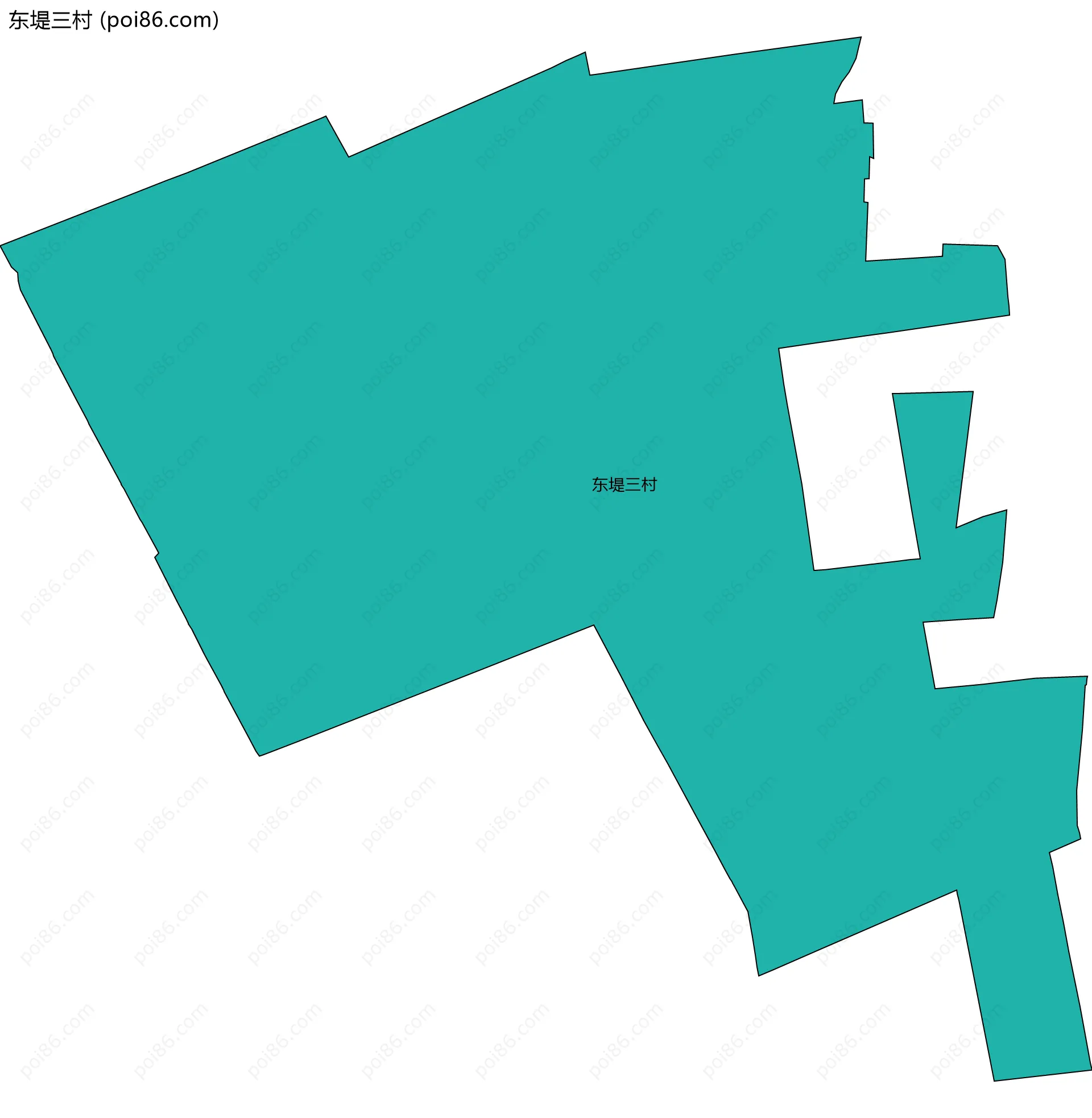 东堤三村边界地图