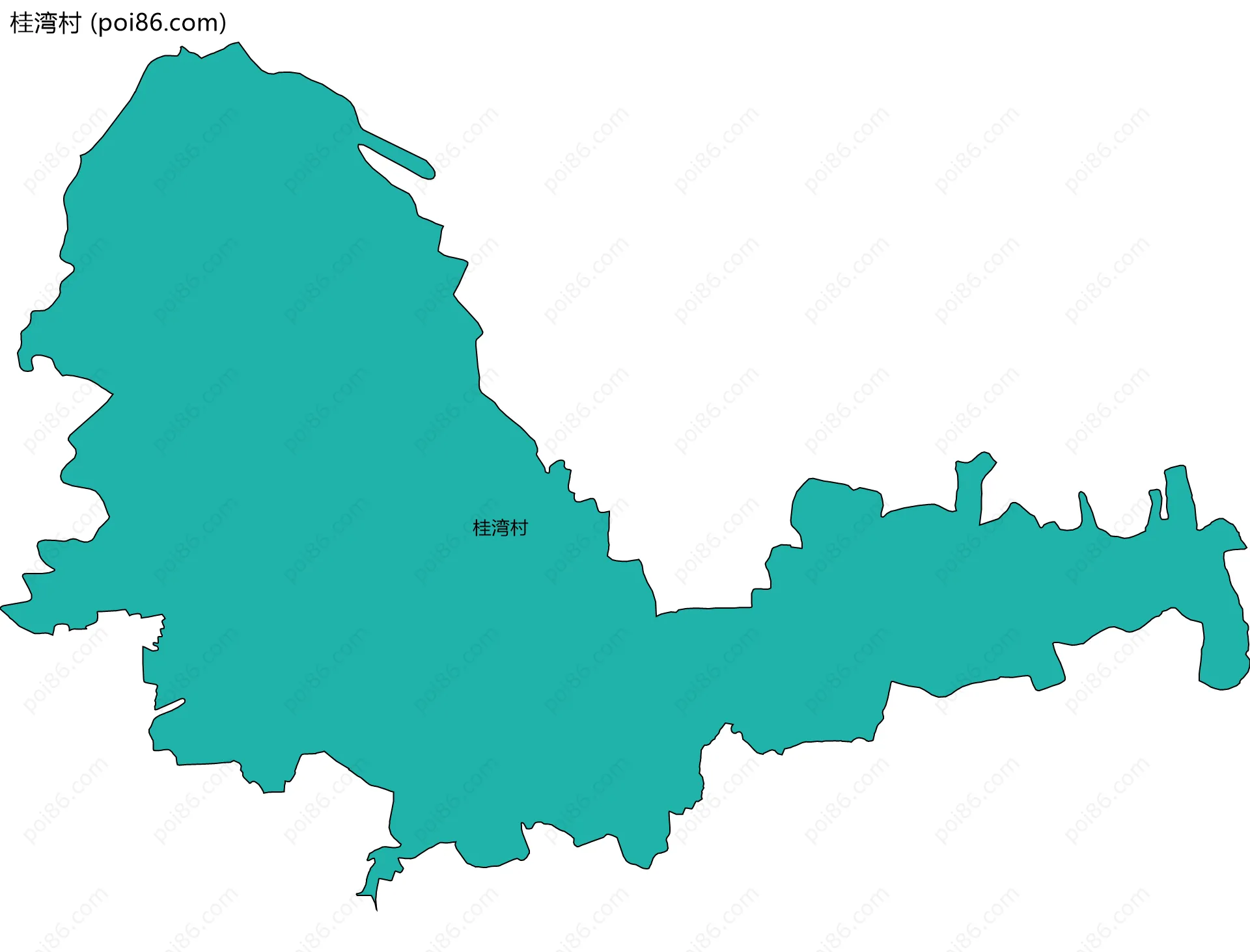 桂湾村边界地图