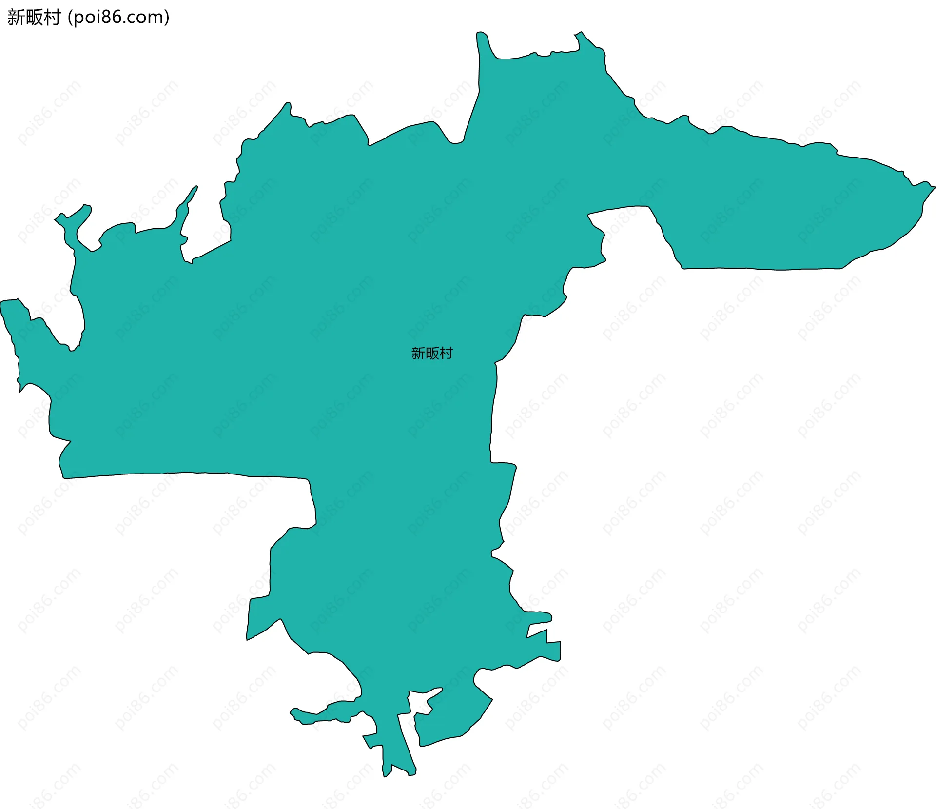 新畈村边界地图