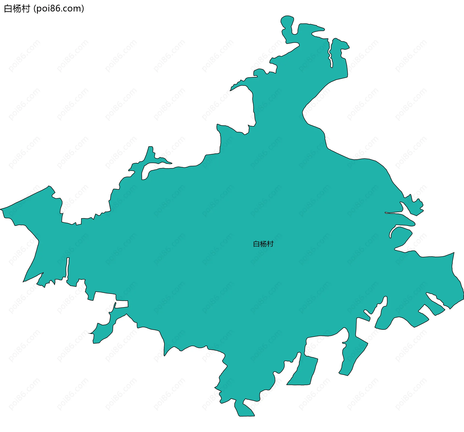 白杨村边界地图