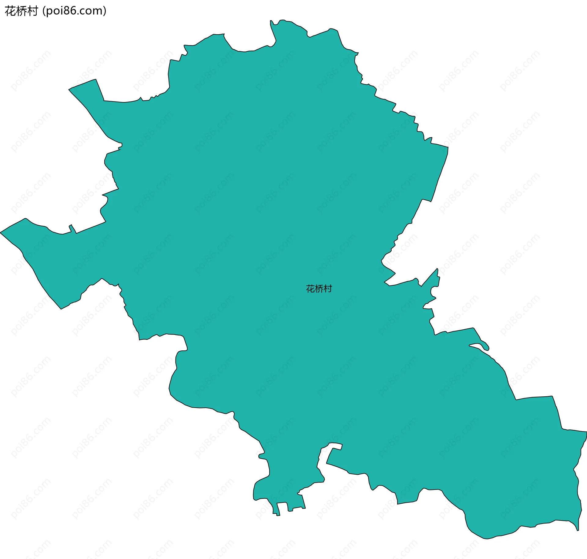 花桥村边界地图