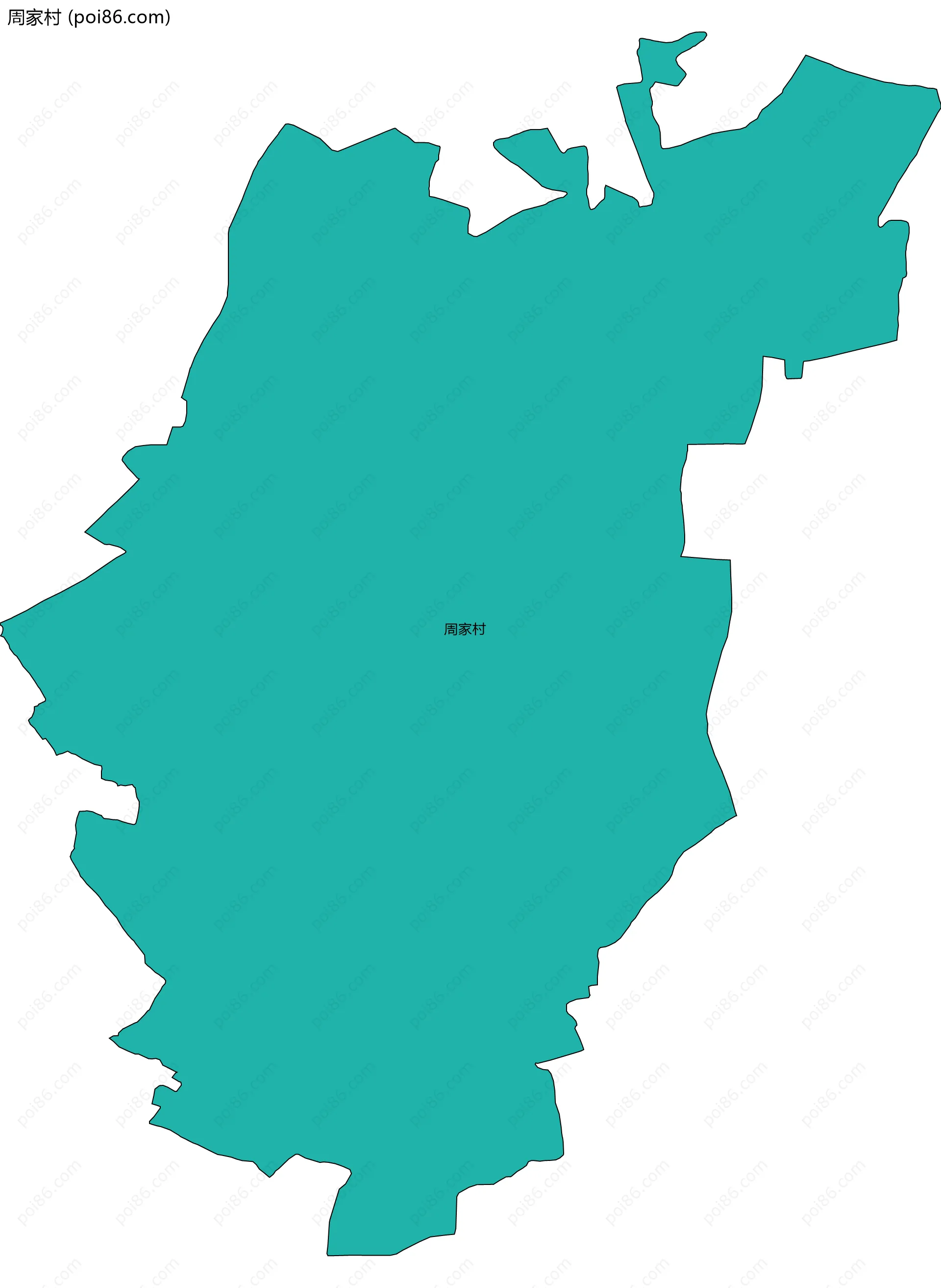 周家村边界地图