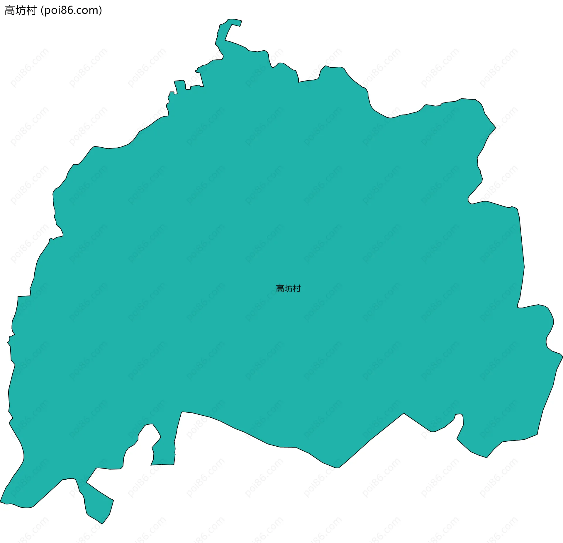 高坊村边界地图