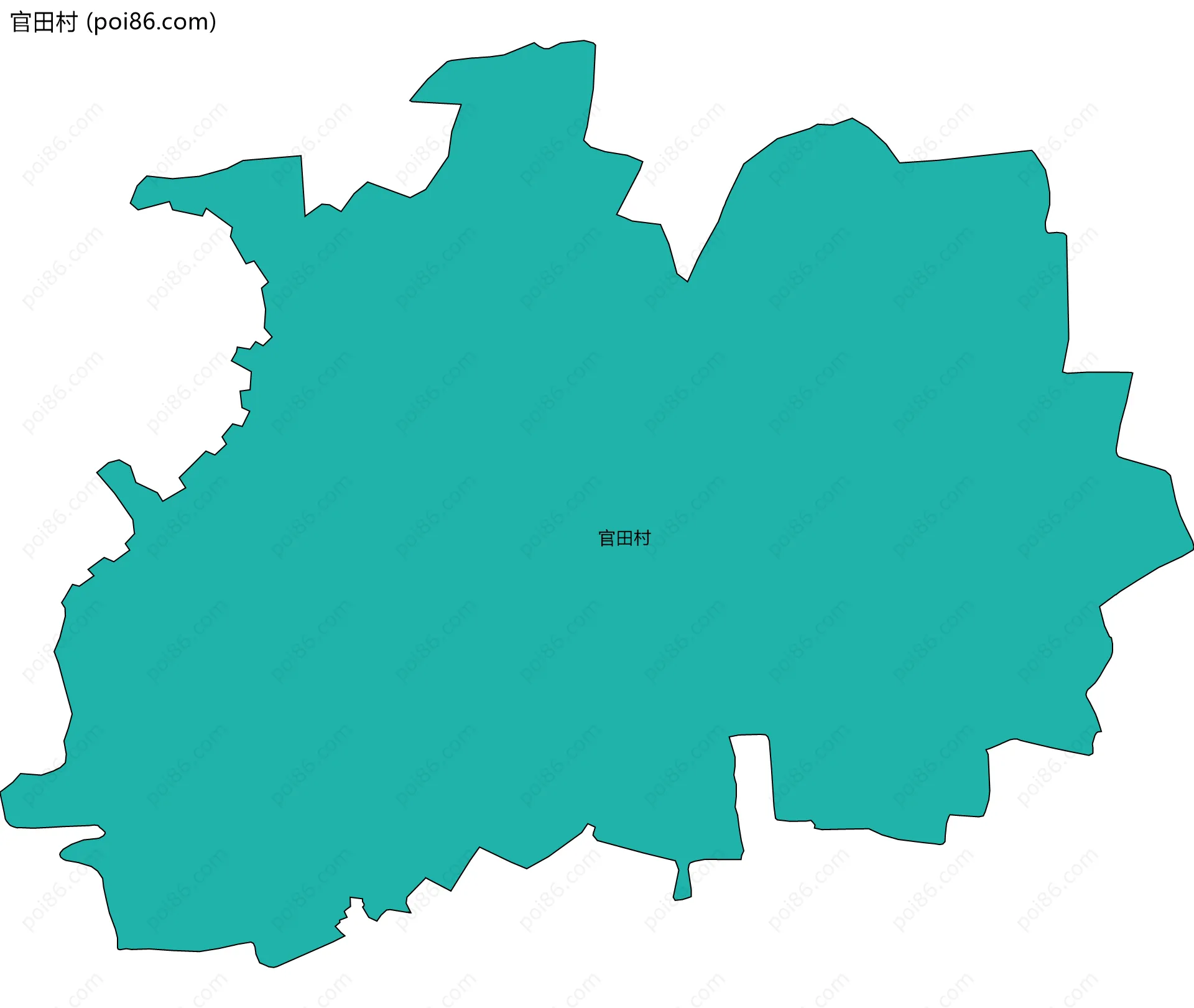 官田村边界地图