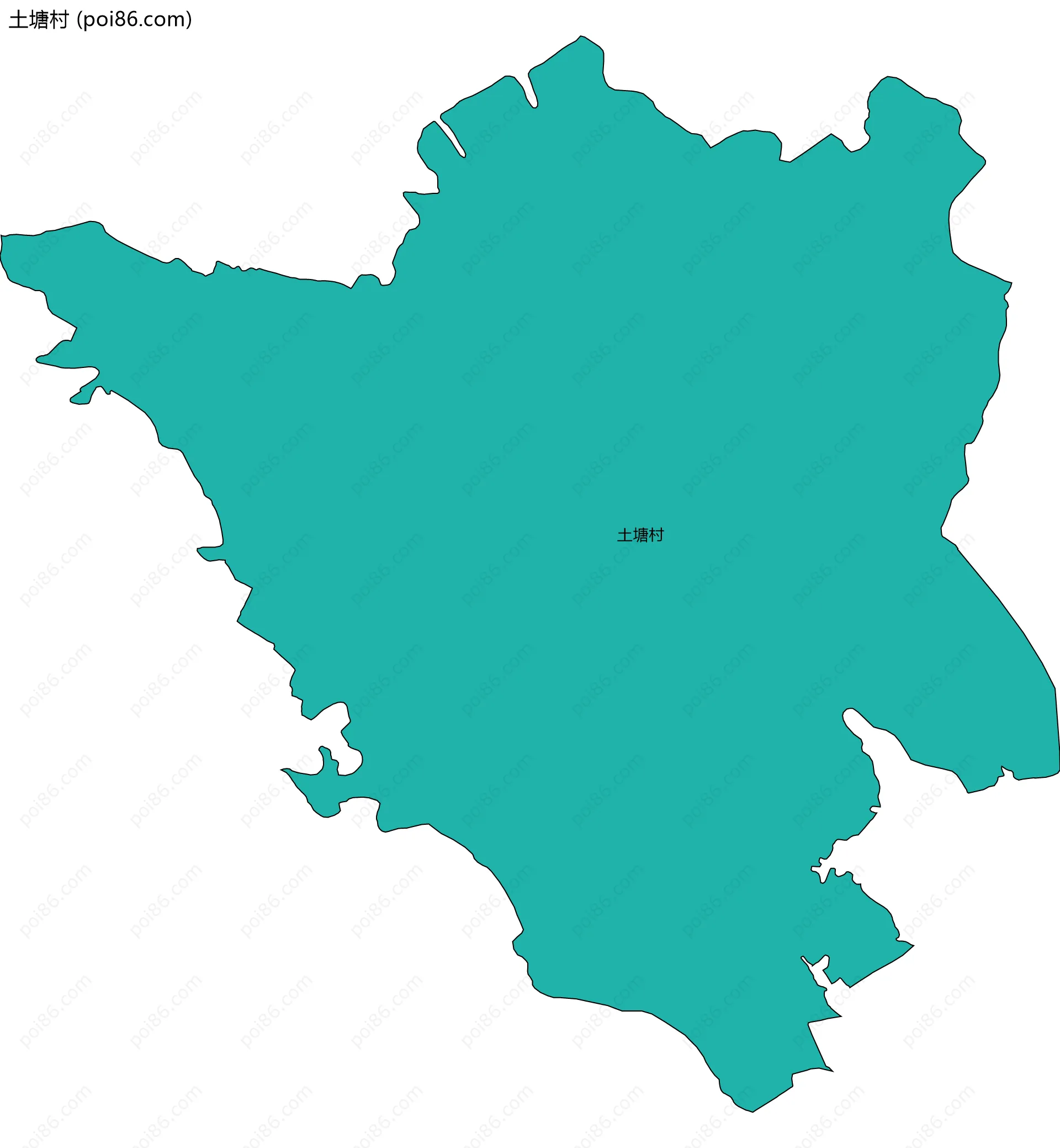 土塘村边界地图