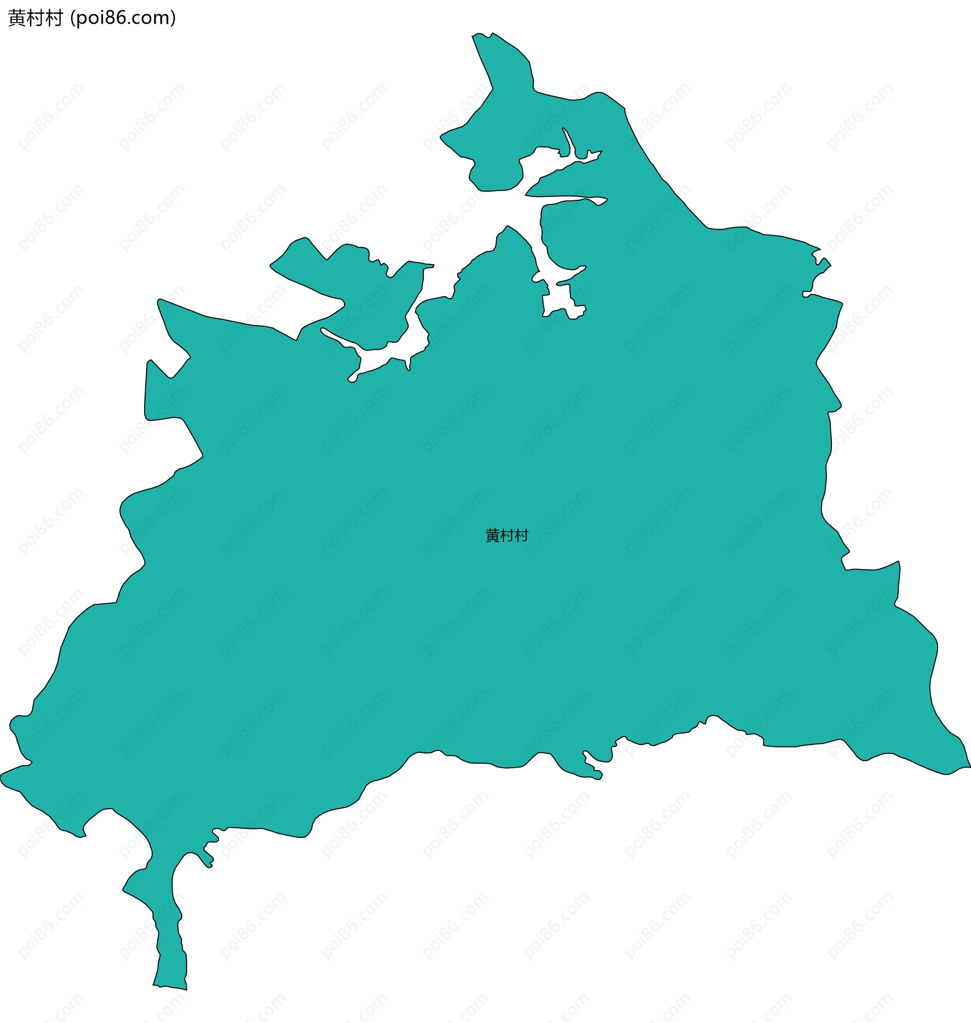 黄村村边界地图