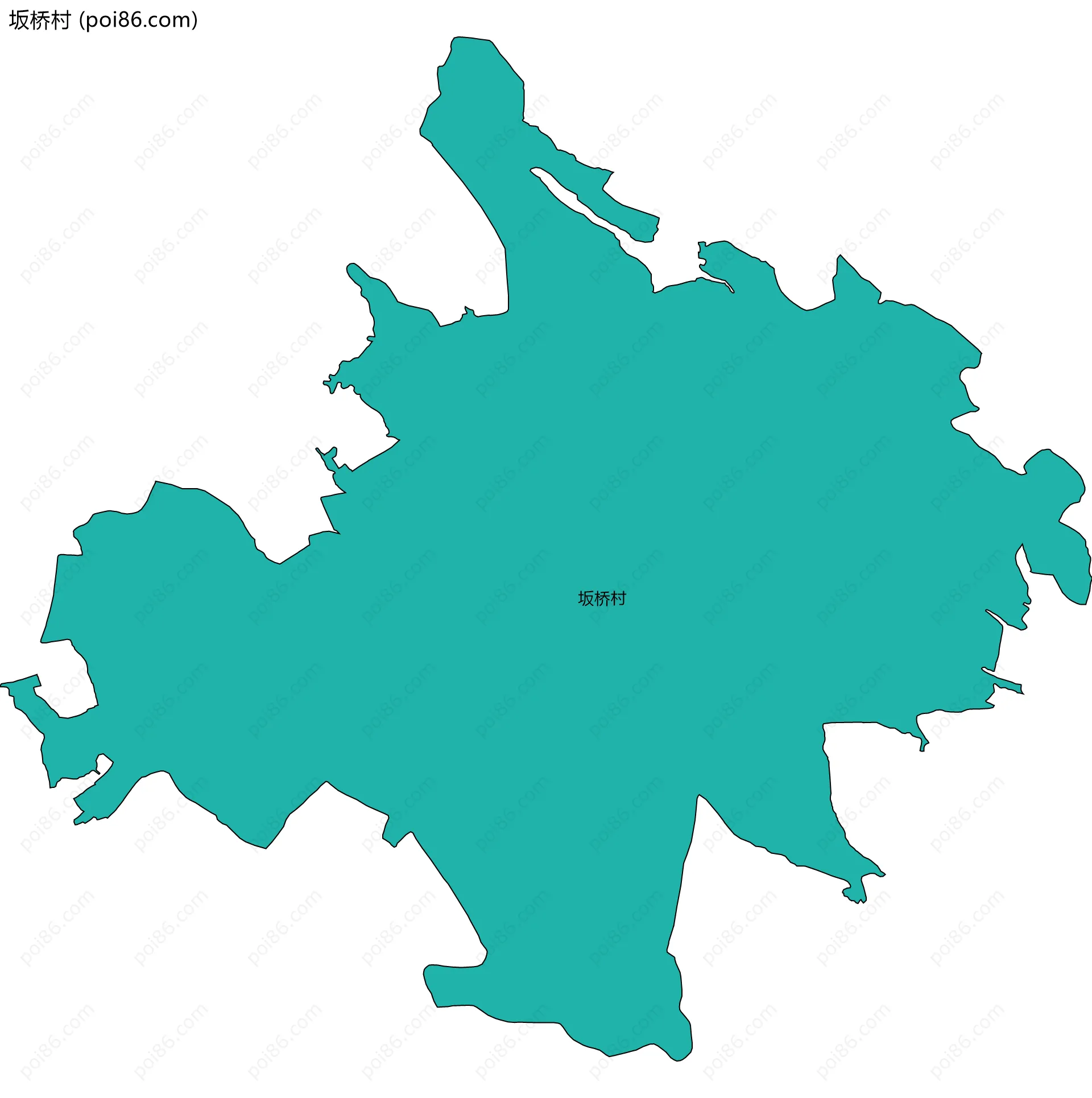 坂桥村边界地图