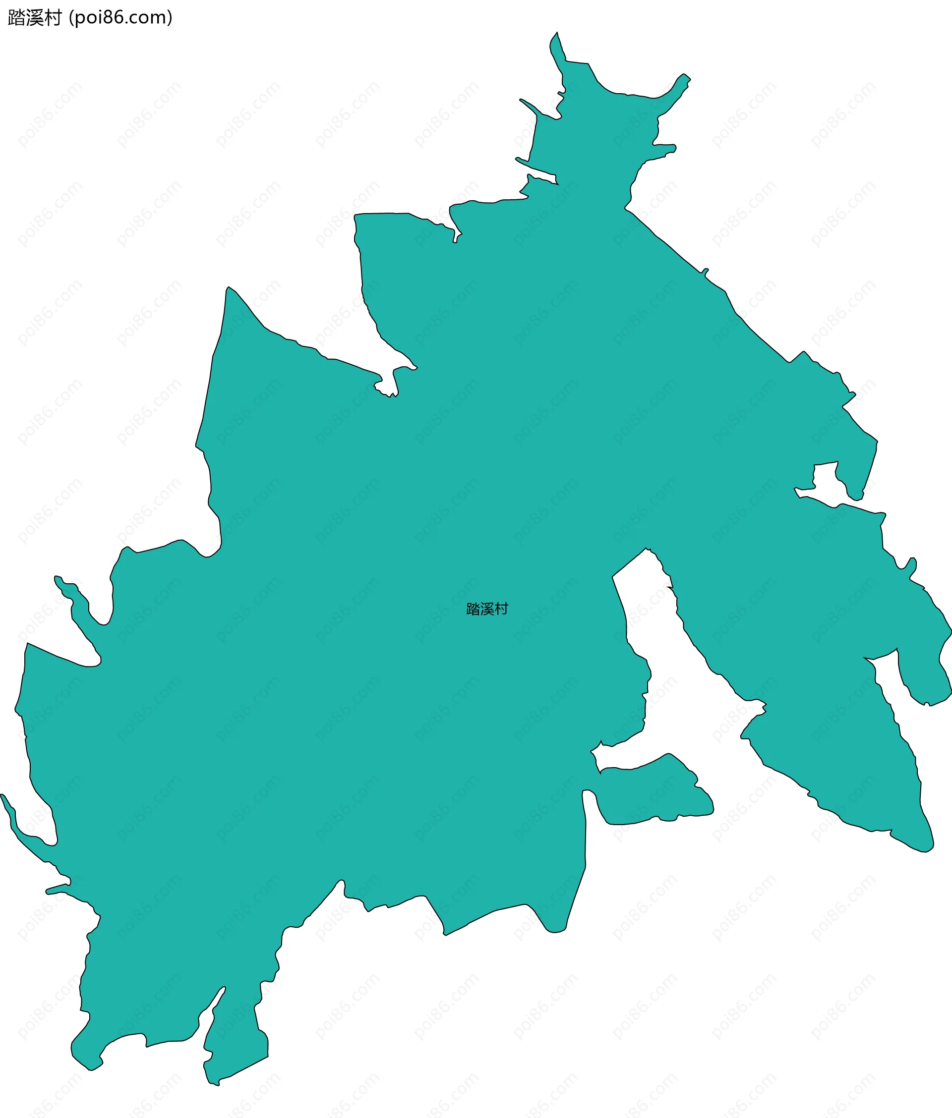踏溪村边界地图