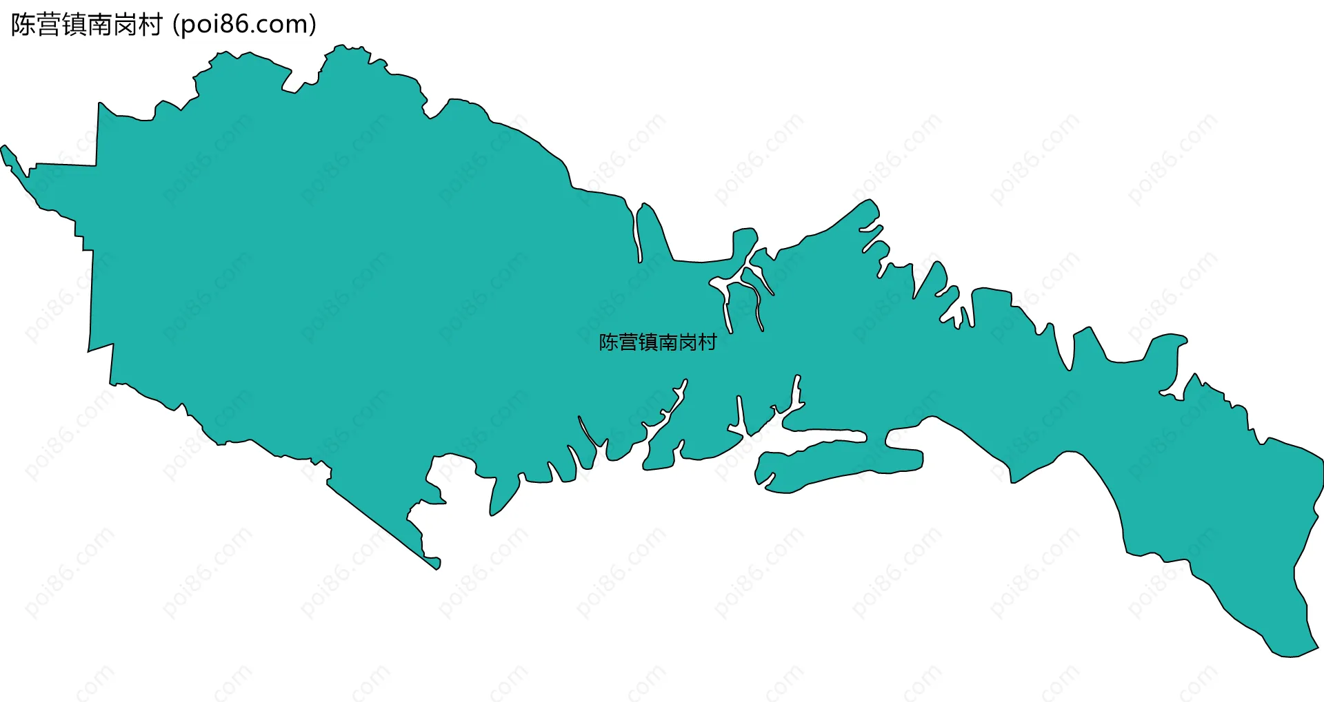 陈营镇南岗村边界地图