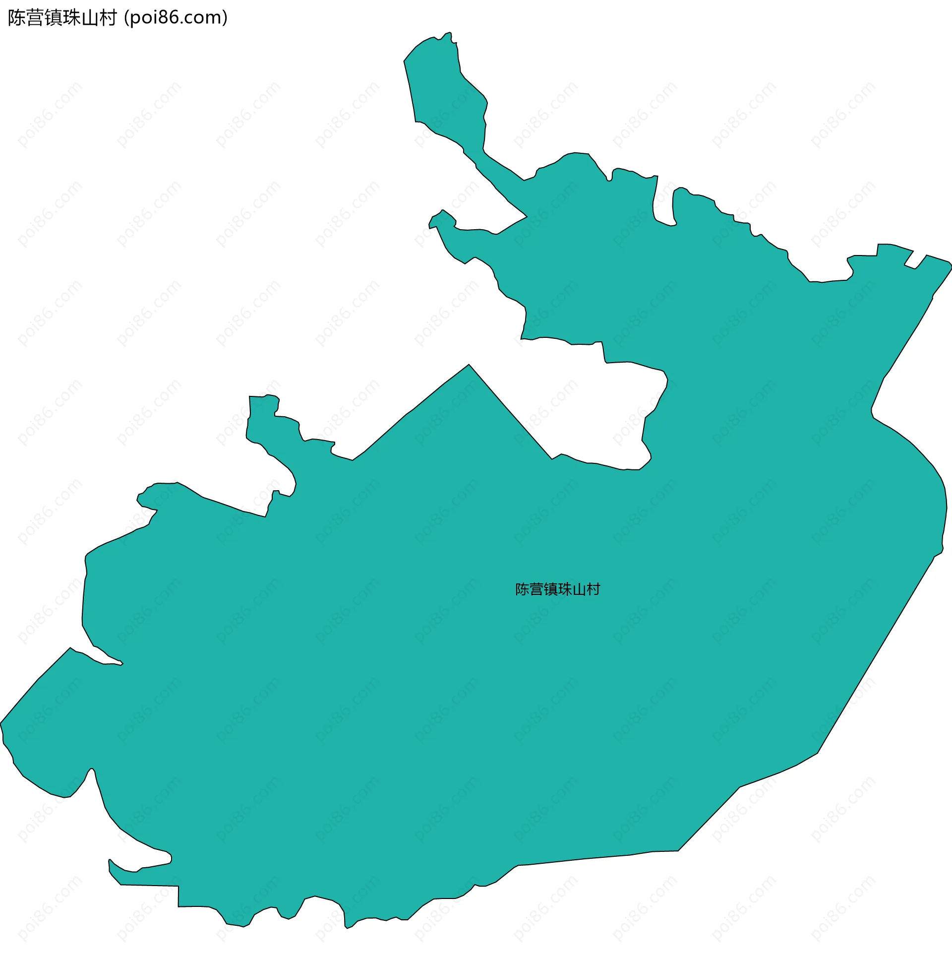 陈营镇珠山村边界地图