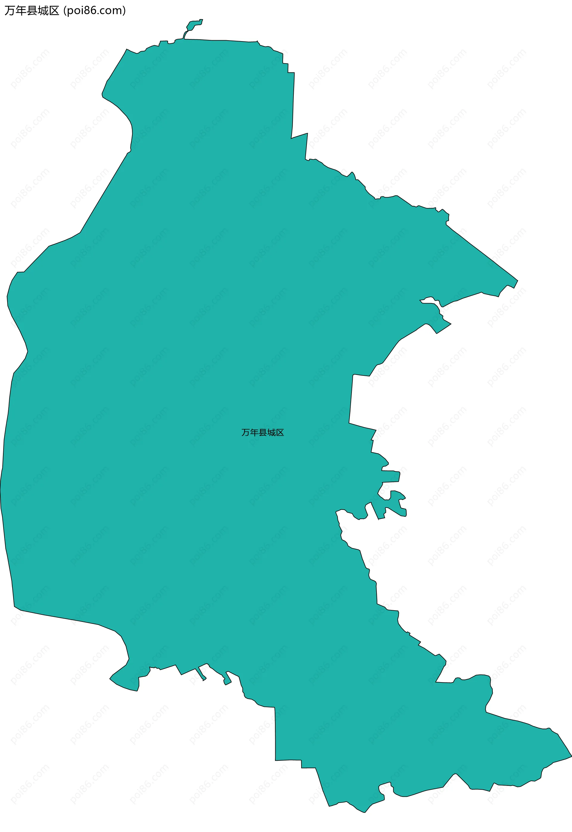 万年县城区边界地图