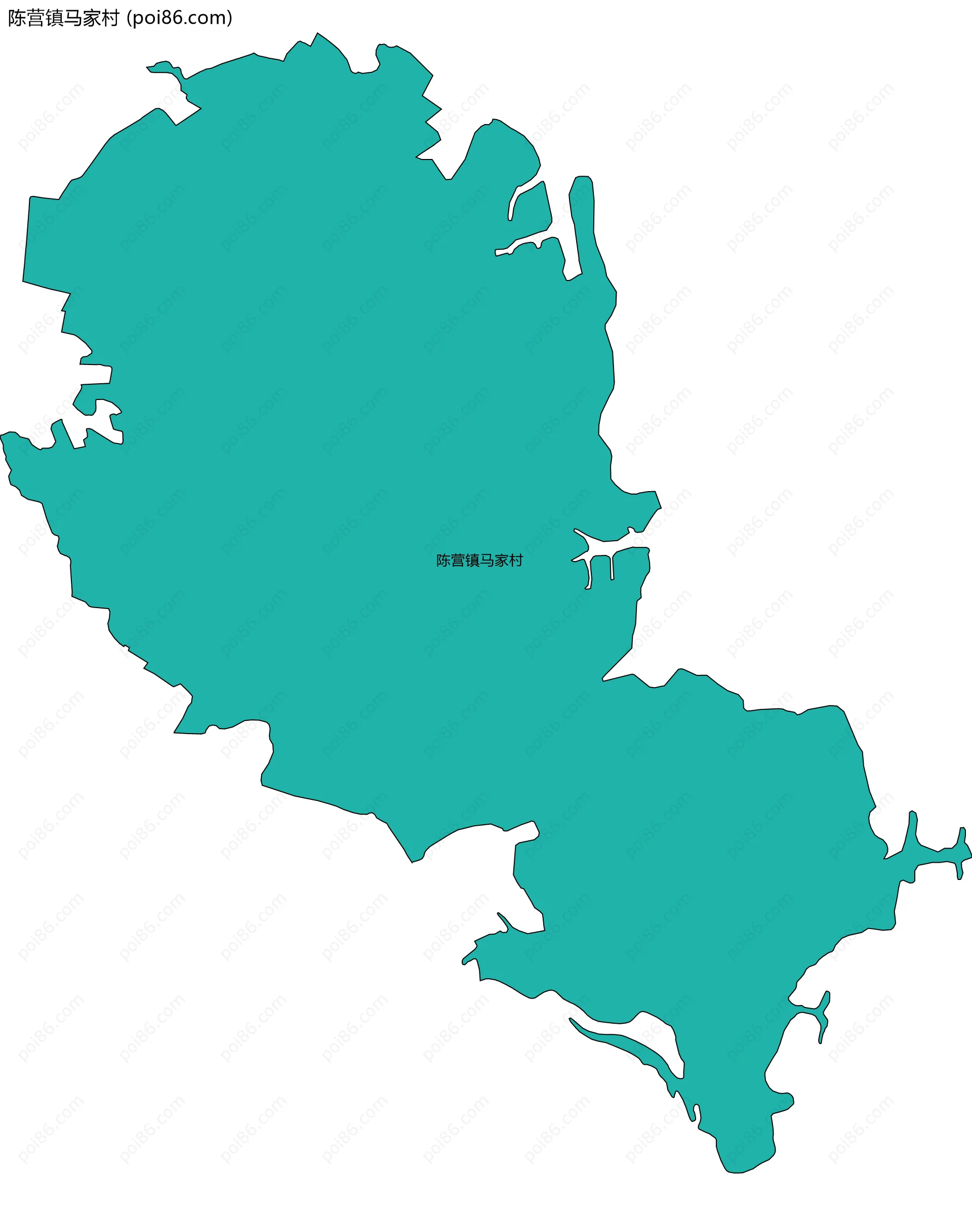 陈营镇马家村边界地图