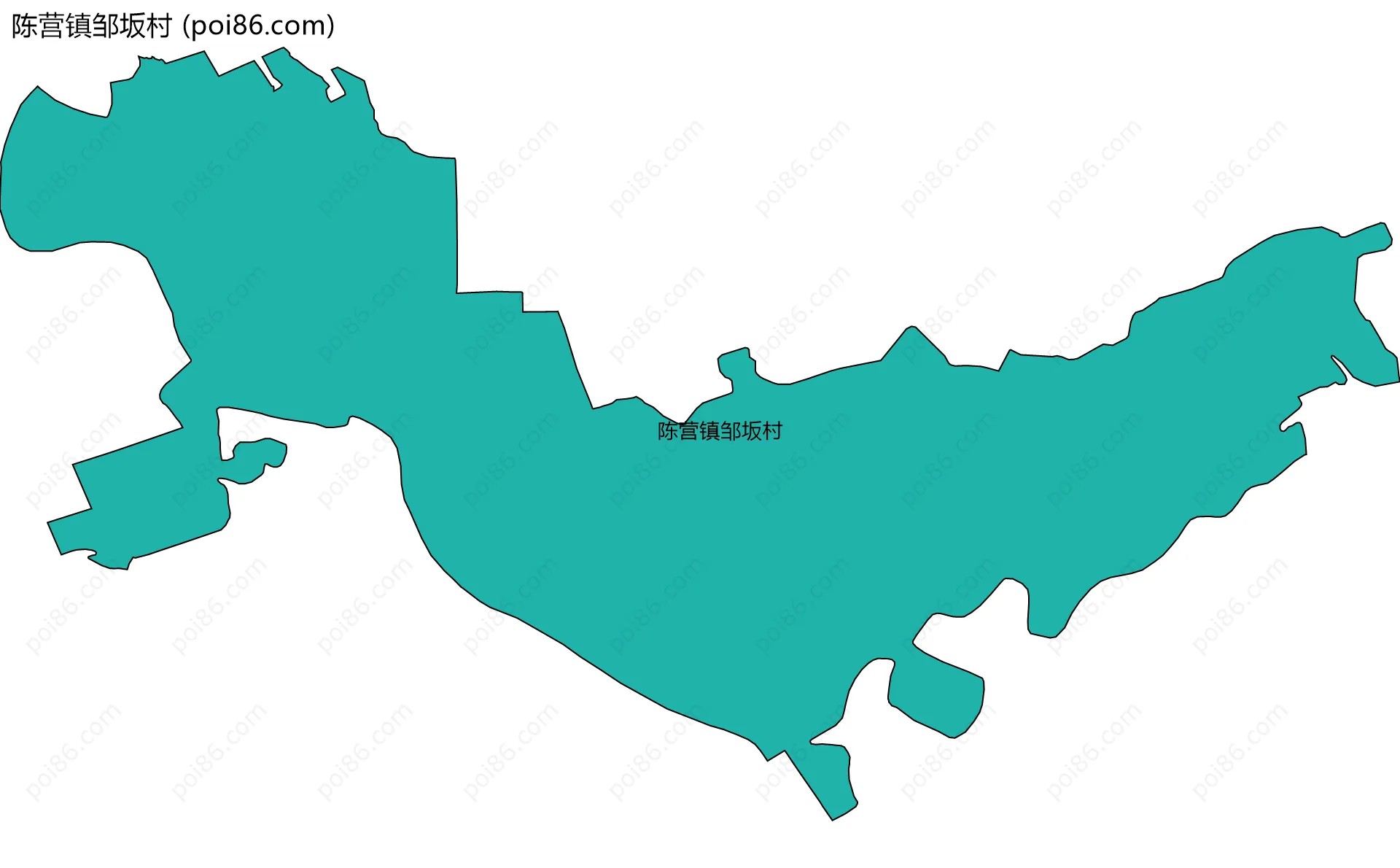 陈营镇邹坂村边界地图