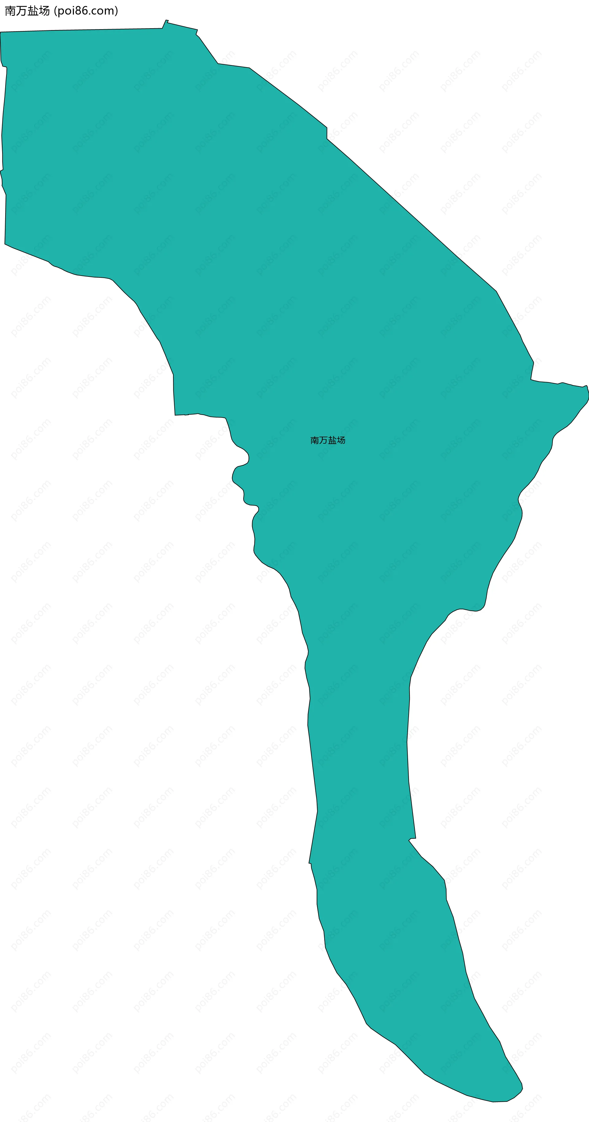 南万盐场边界地图