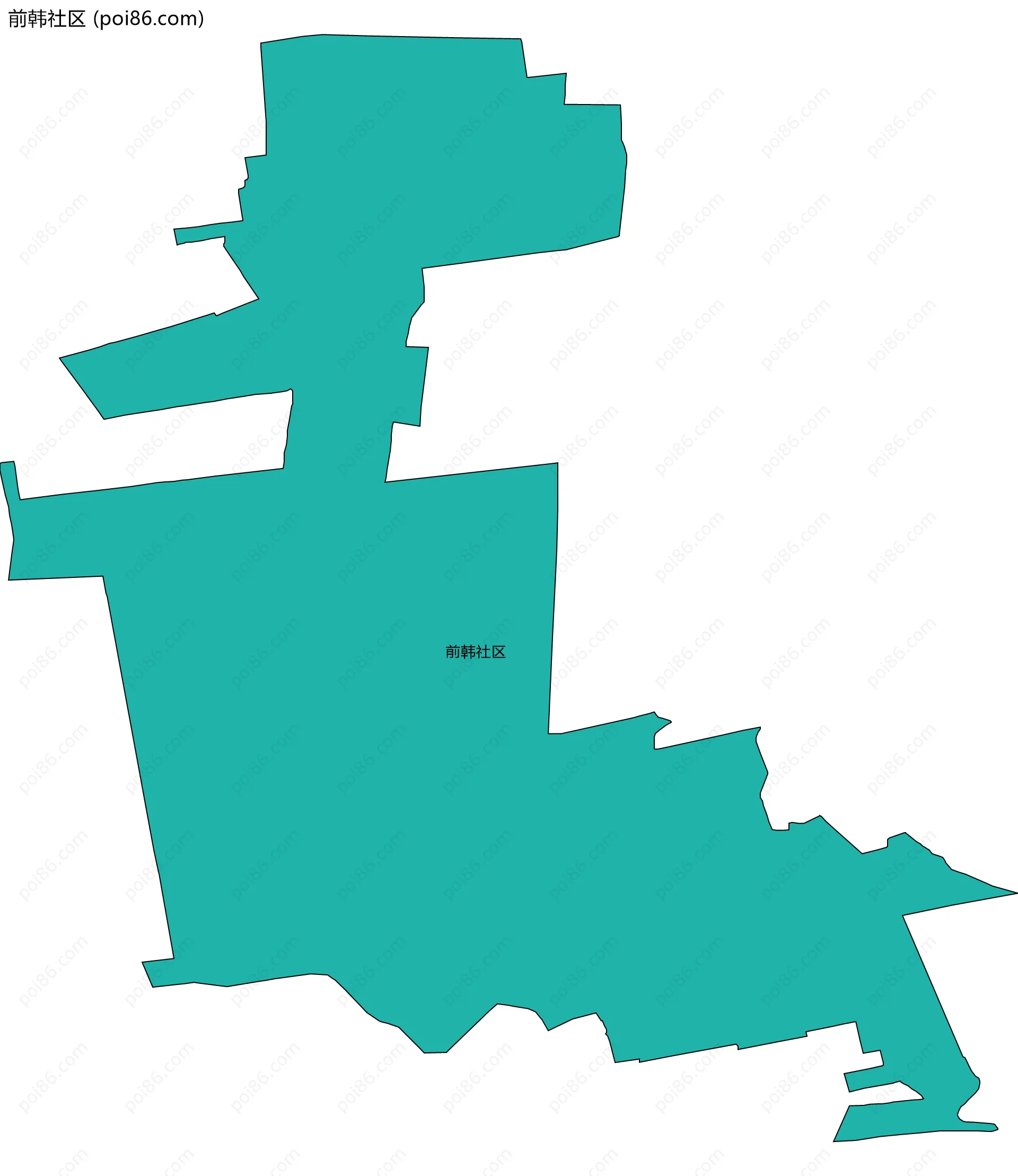 前韩社区边界地图