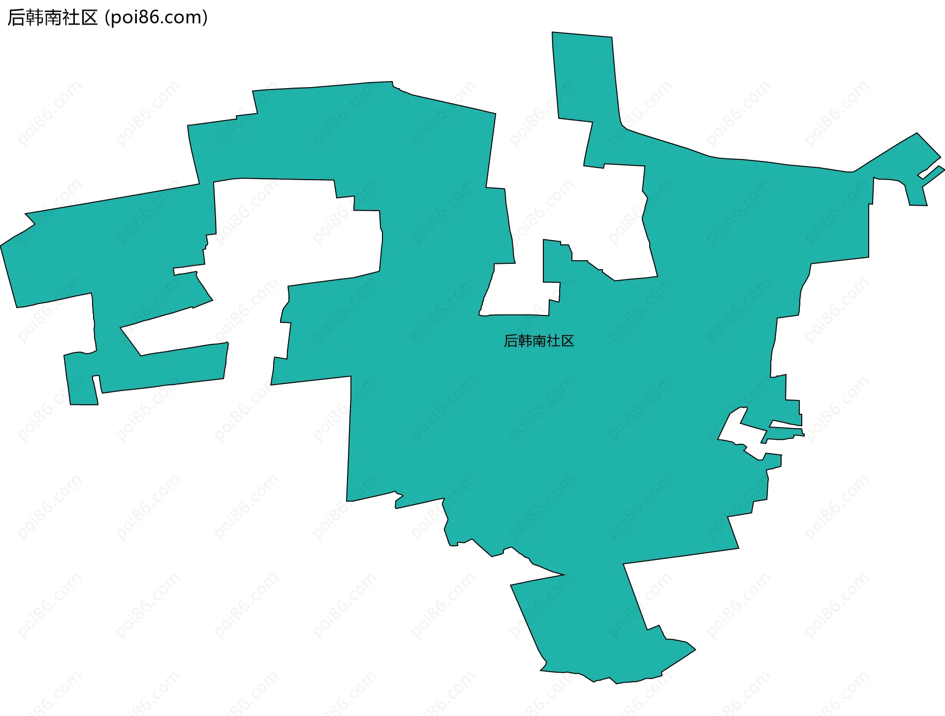 后韩南社区边界地图