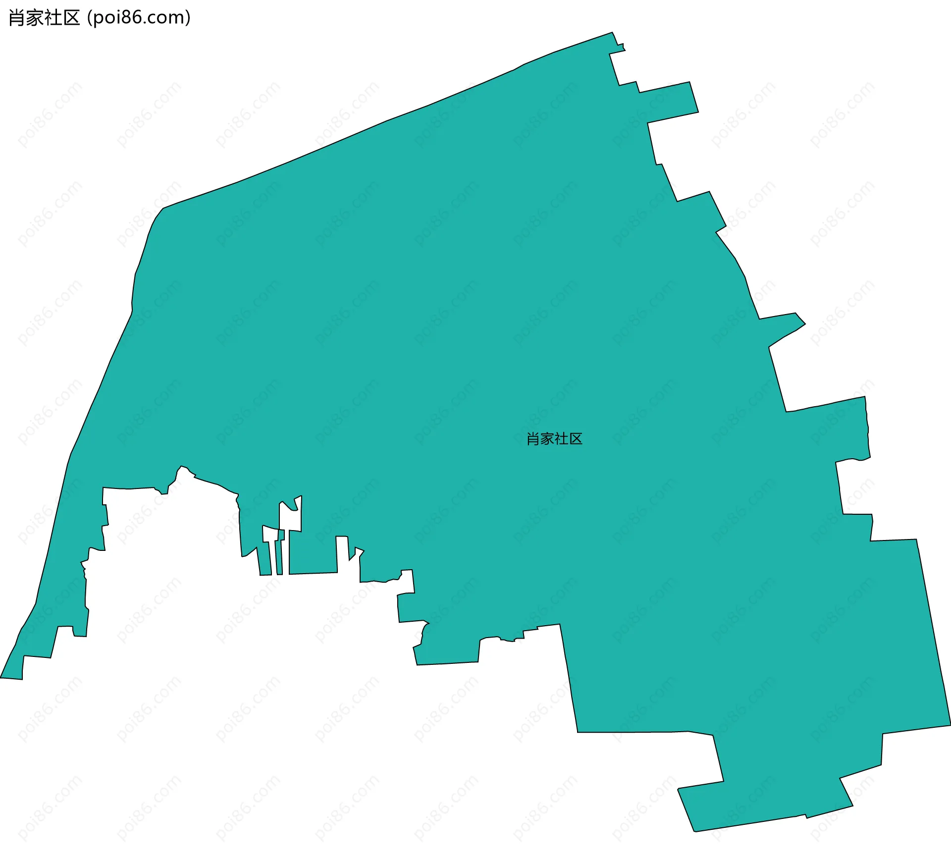 肖家社区边界地图
