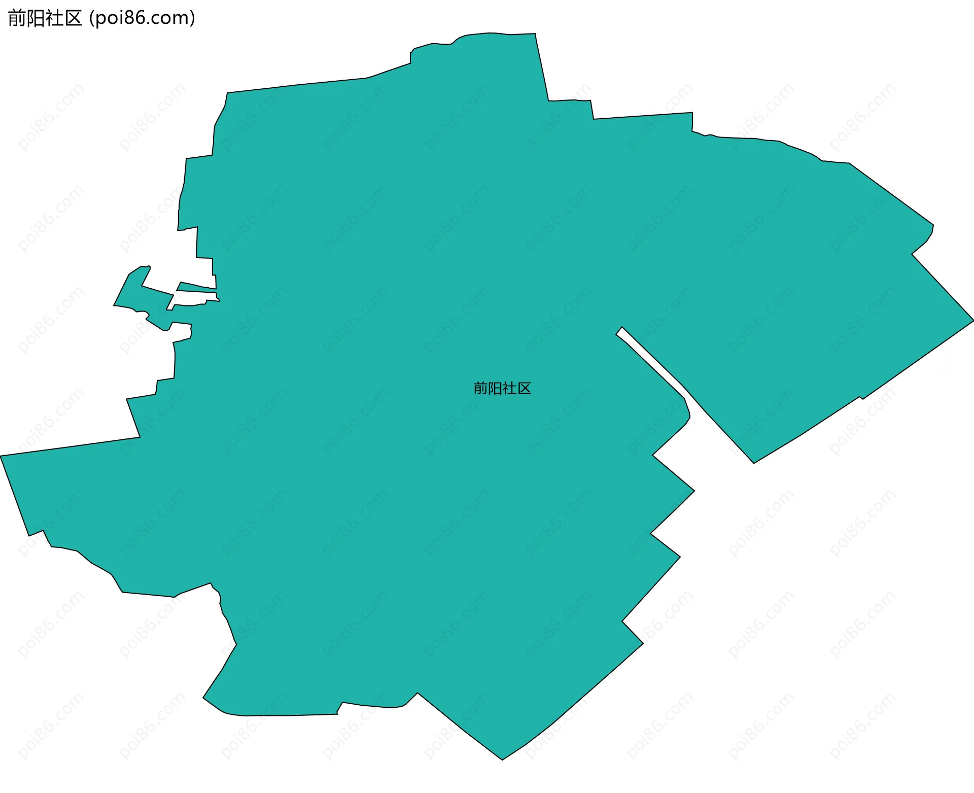前阳社区边界地图