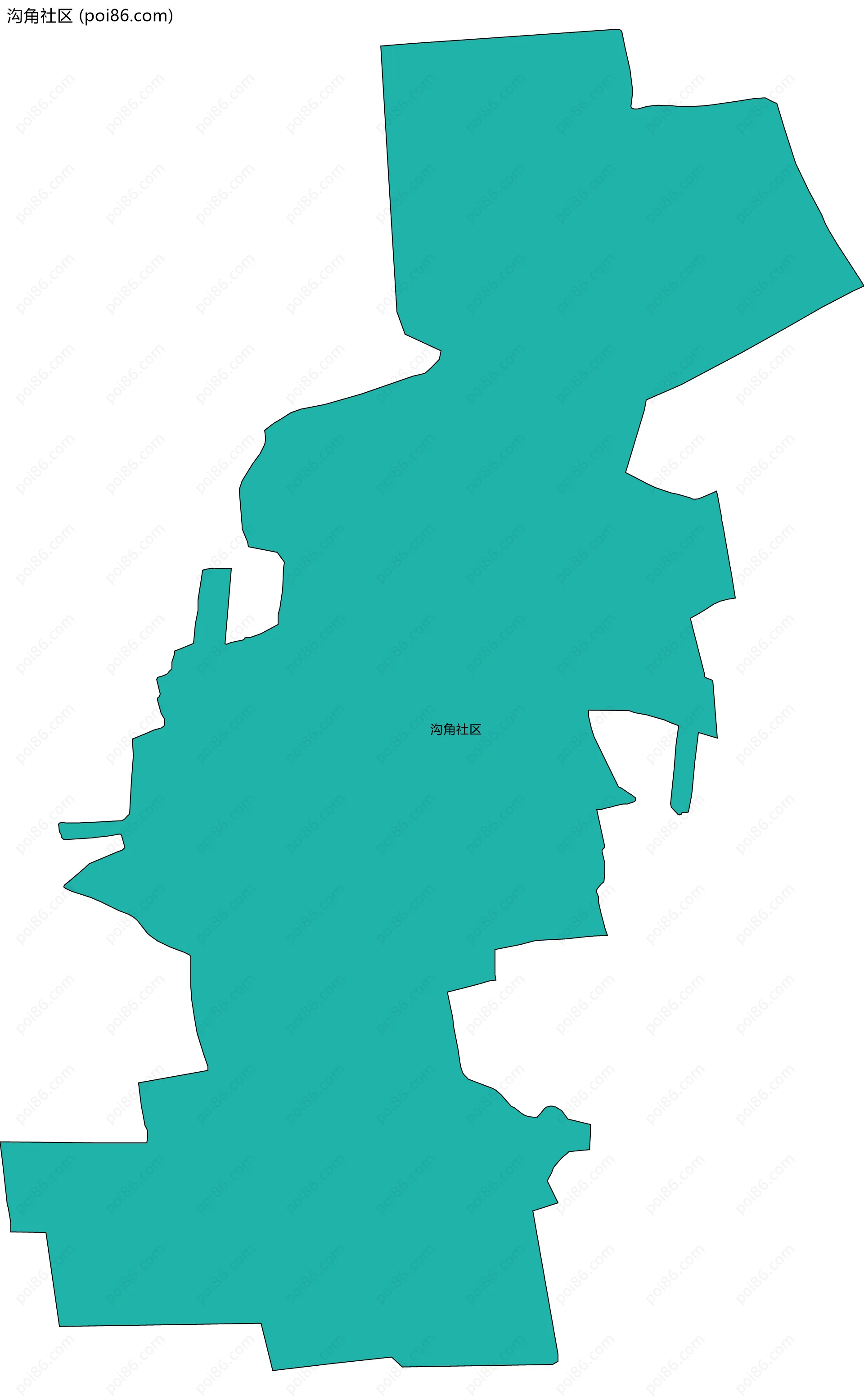 沟角社区边界地图