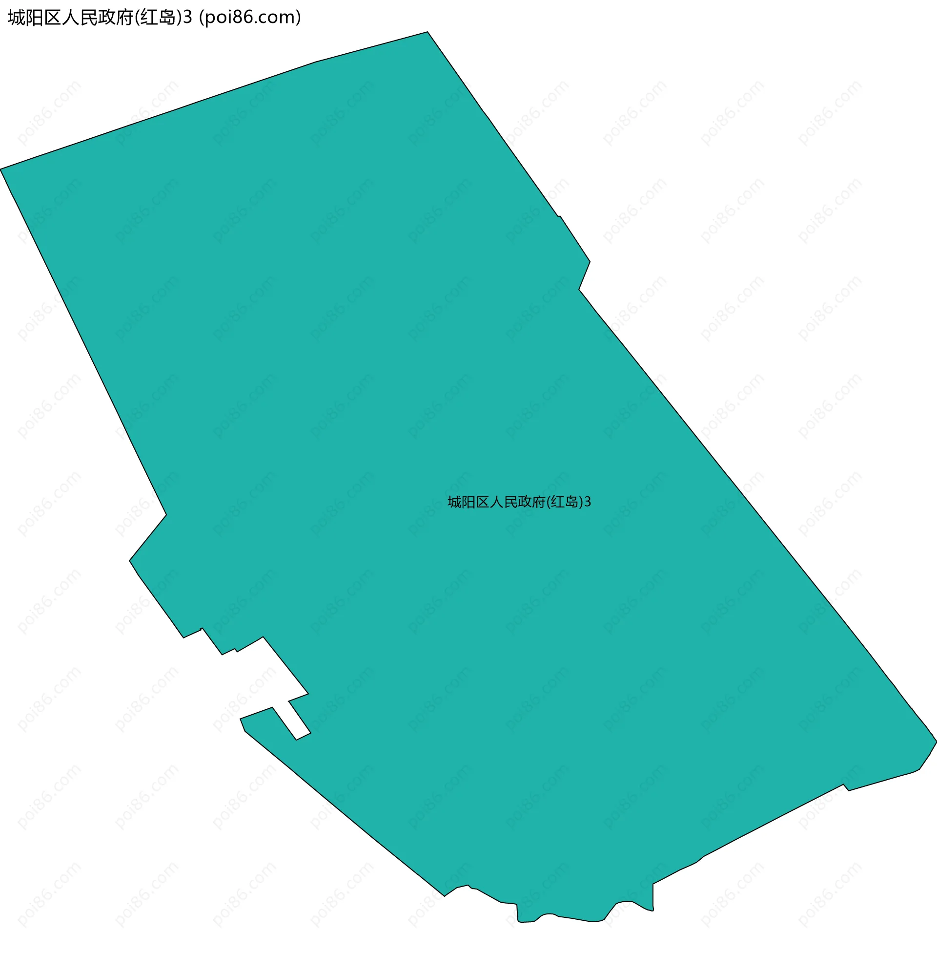 城阳区人民政府(红岛)3边界地图