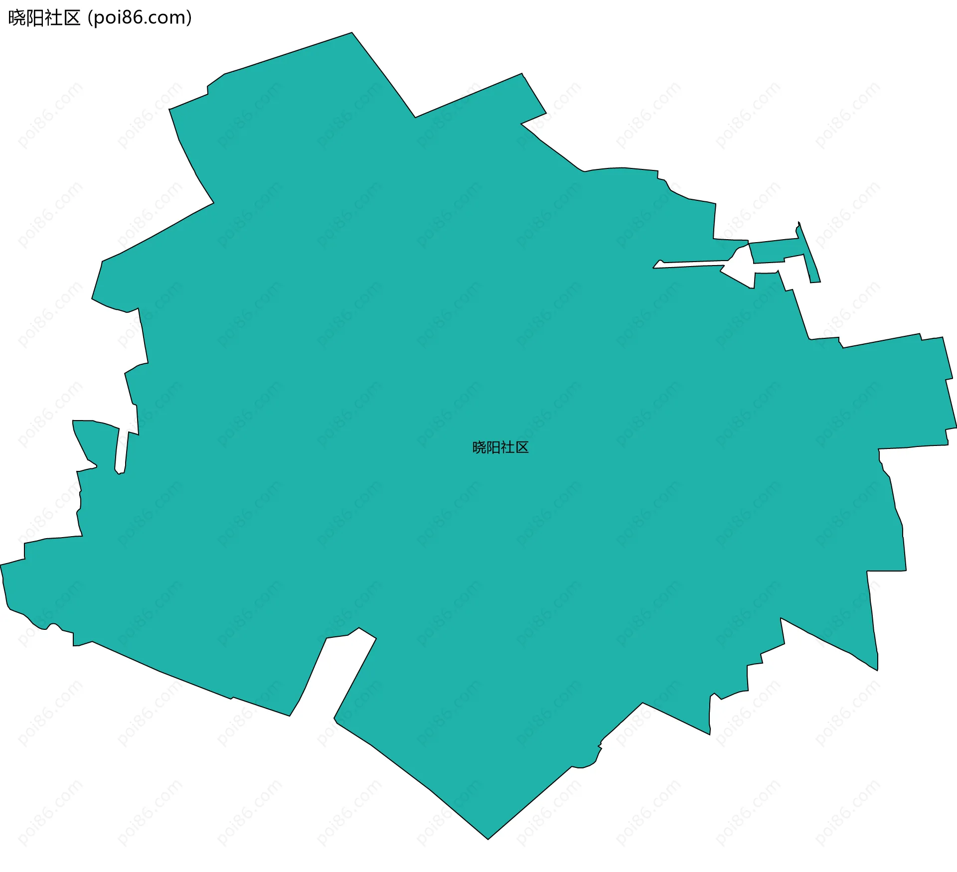 晓阳社区边界地图