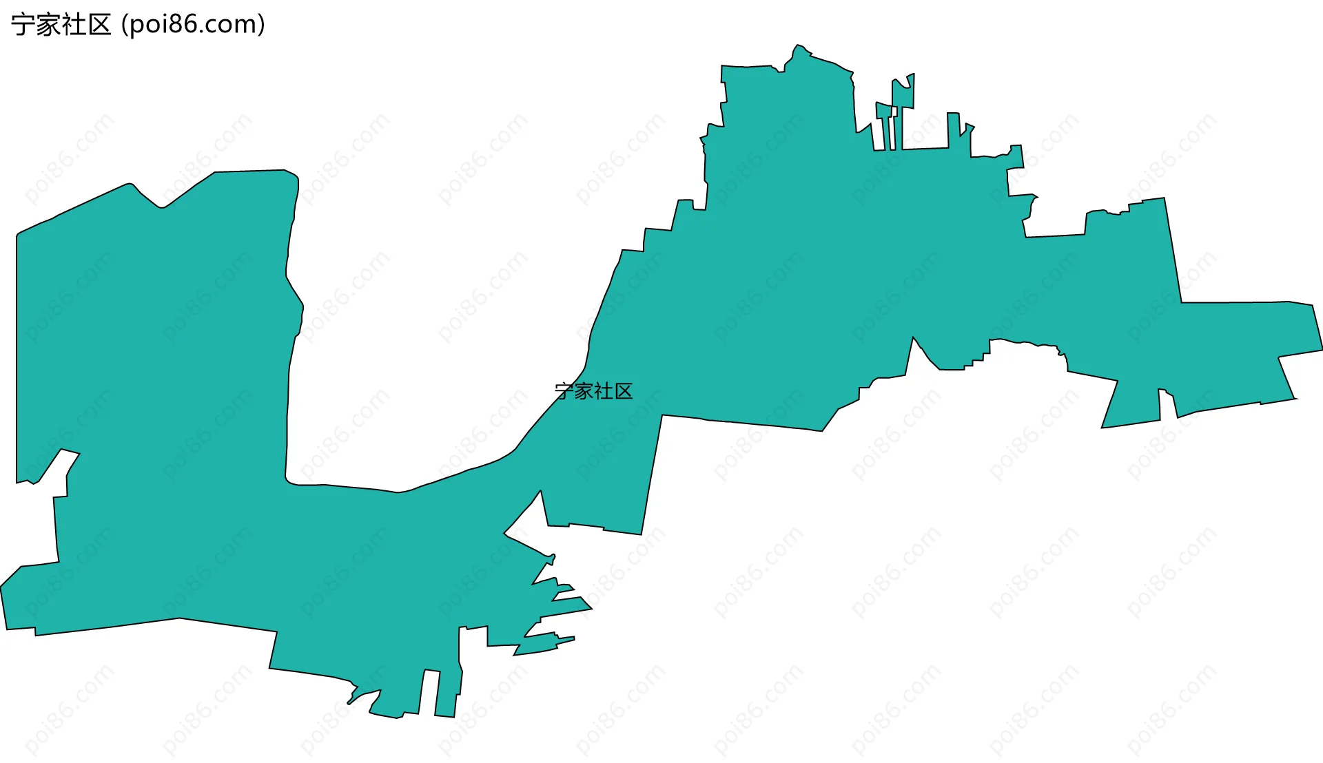 宁家社区边界地图