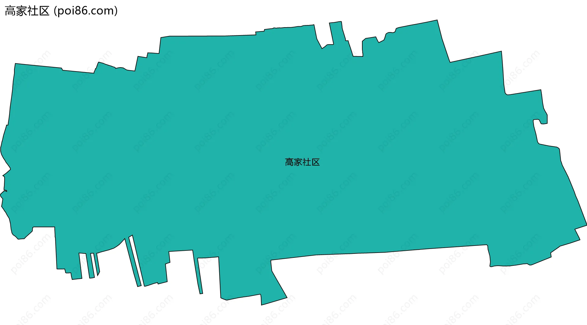 高家社区边界地图