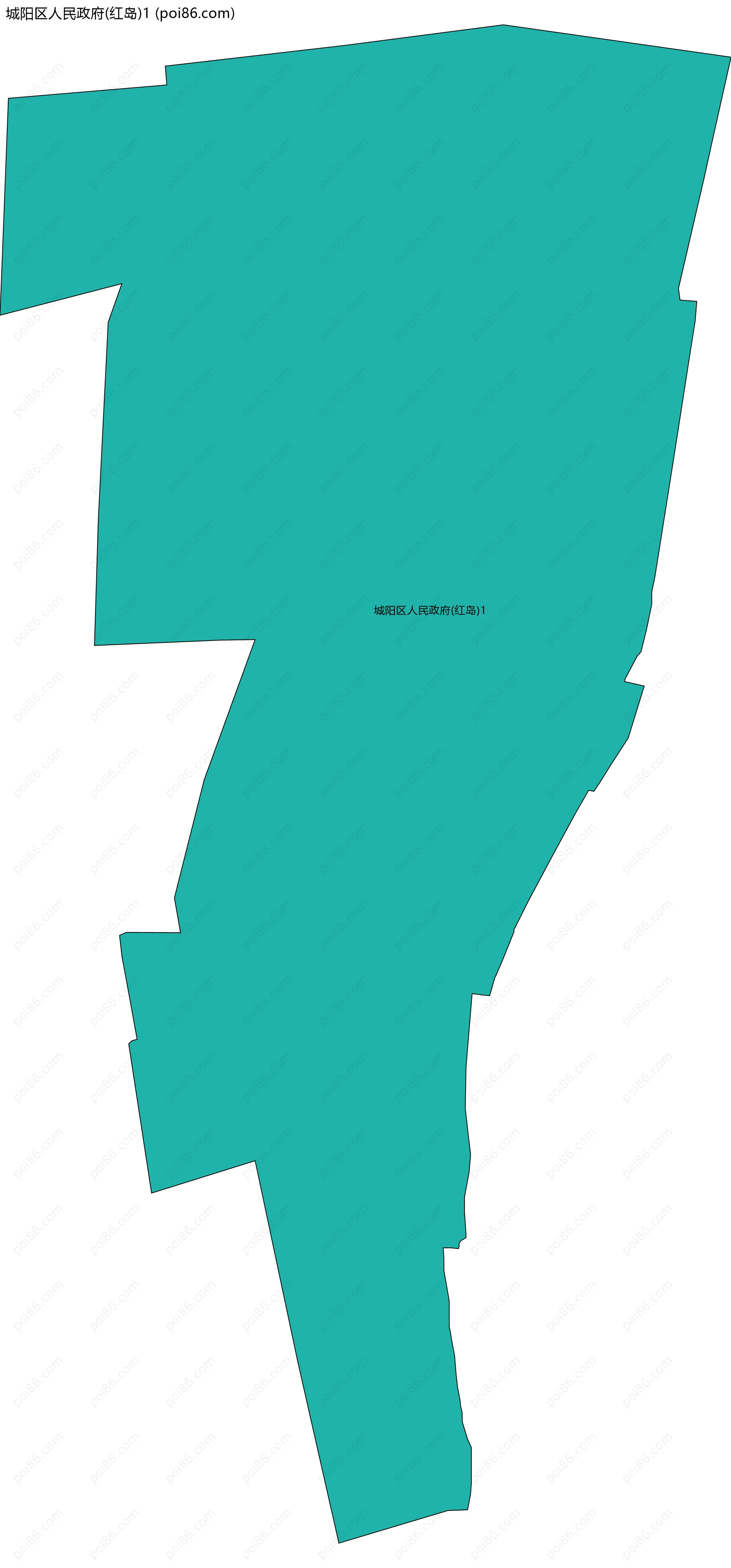 城阳区人民政府(红岛)1边界地图