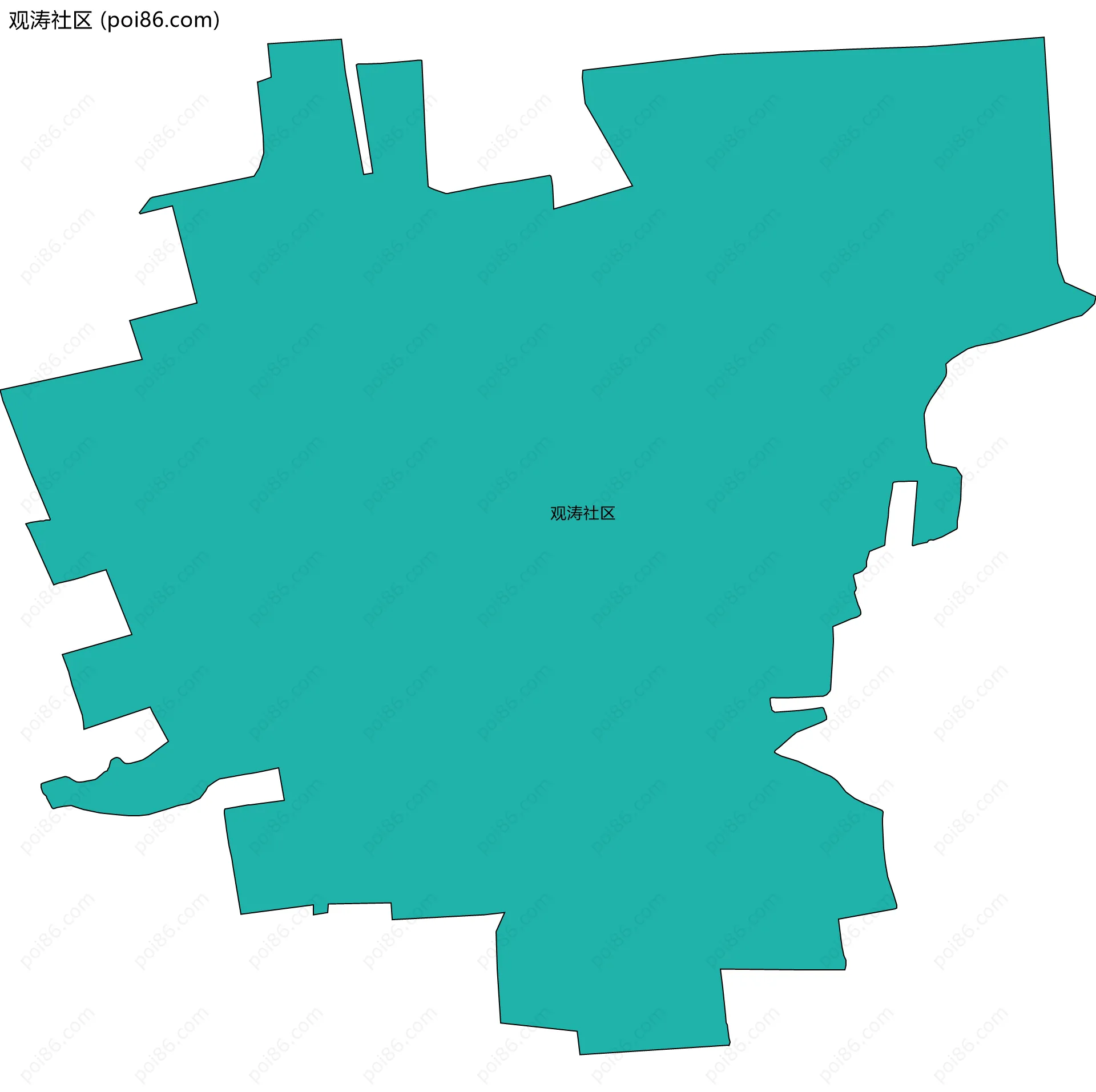 观涛社区边界地图