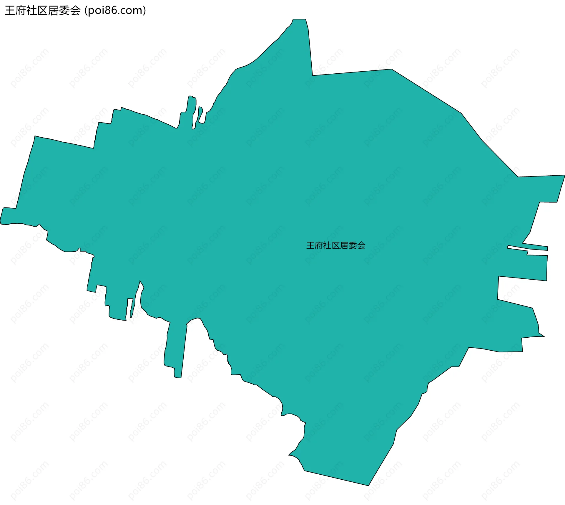 王府社区居委会边界地图