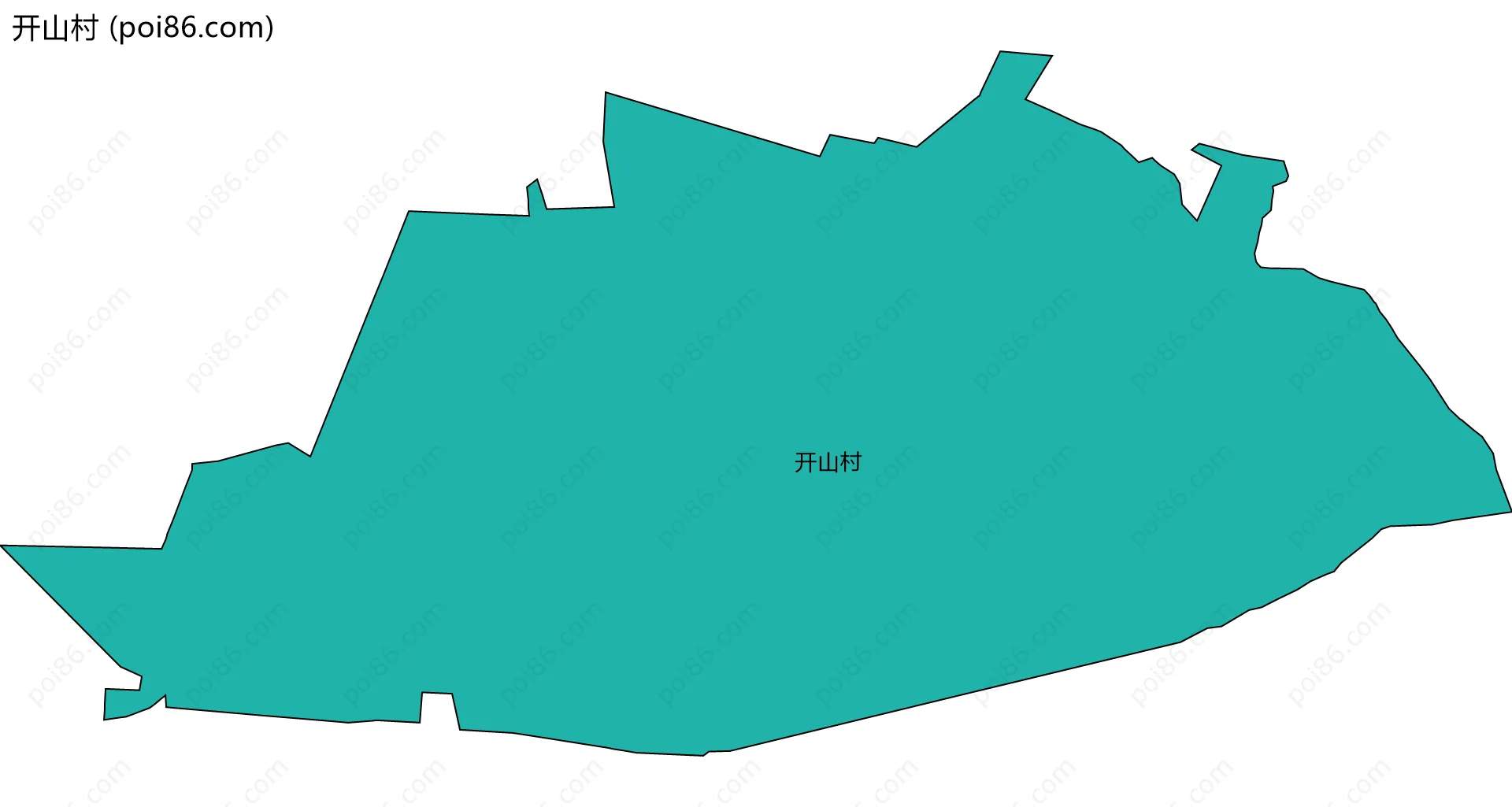开山村边界地图