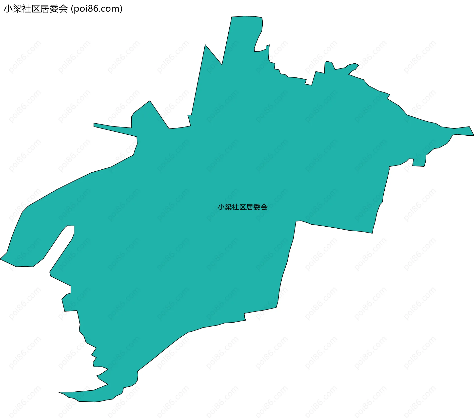 小梁社区居委会边界地图