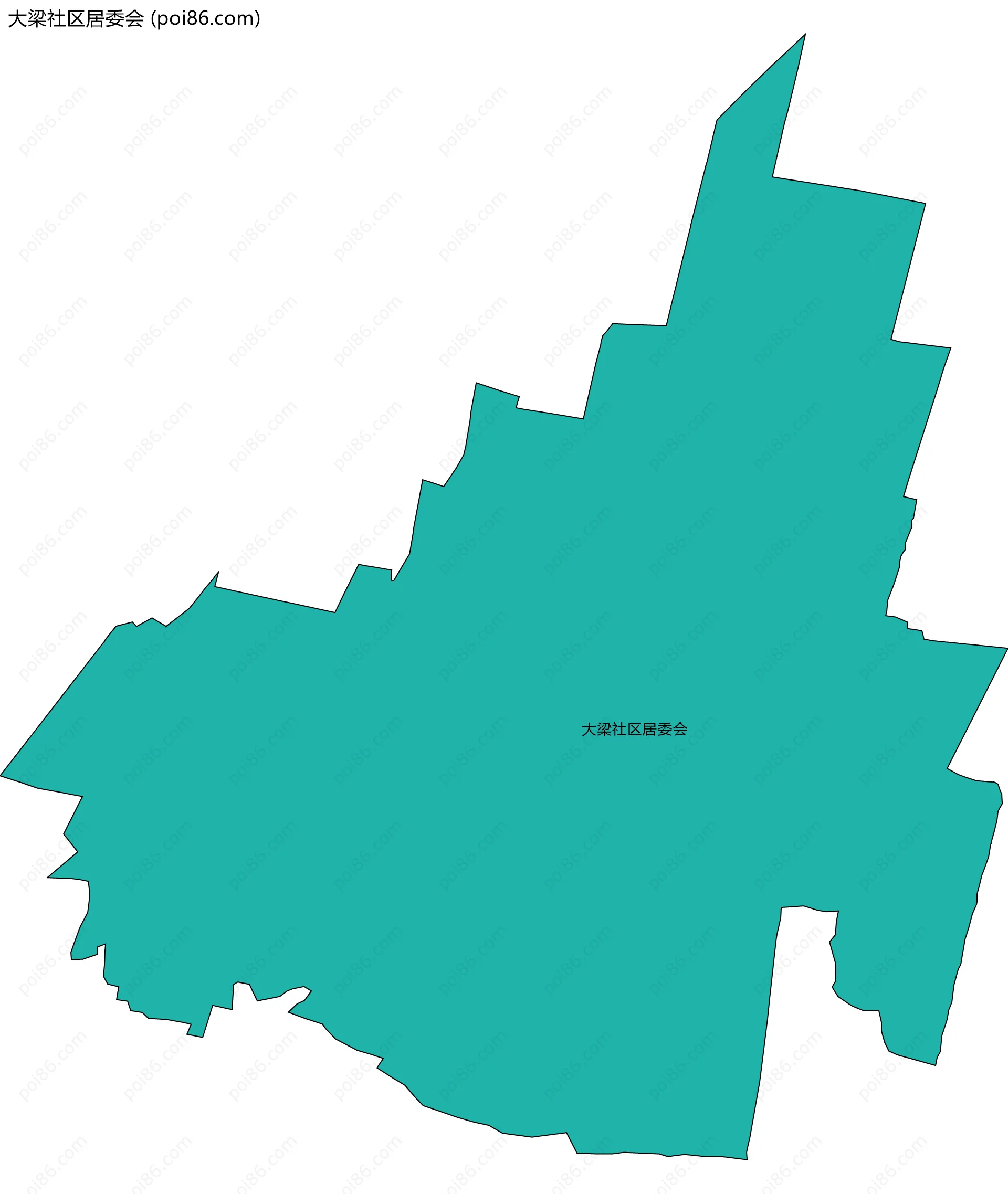 大梁社区居委会边界地图