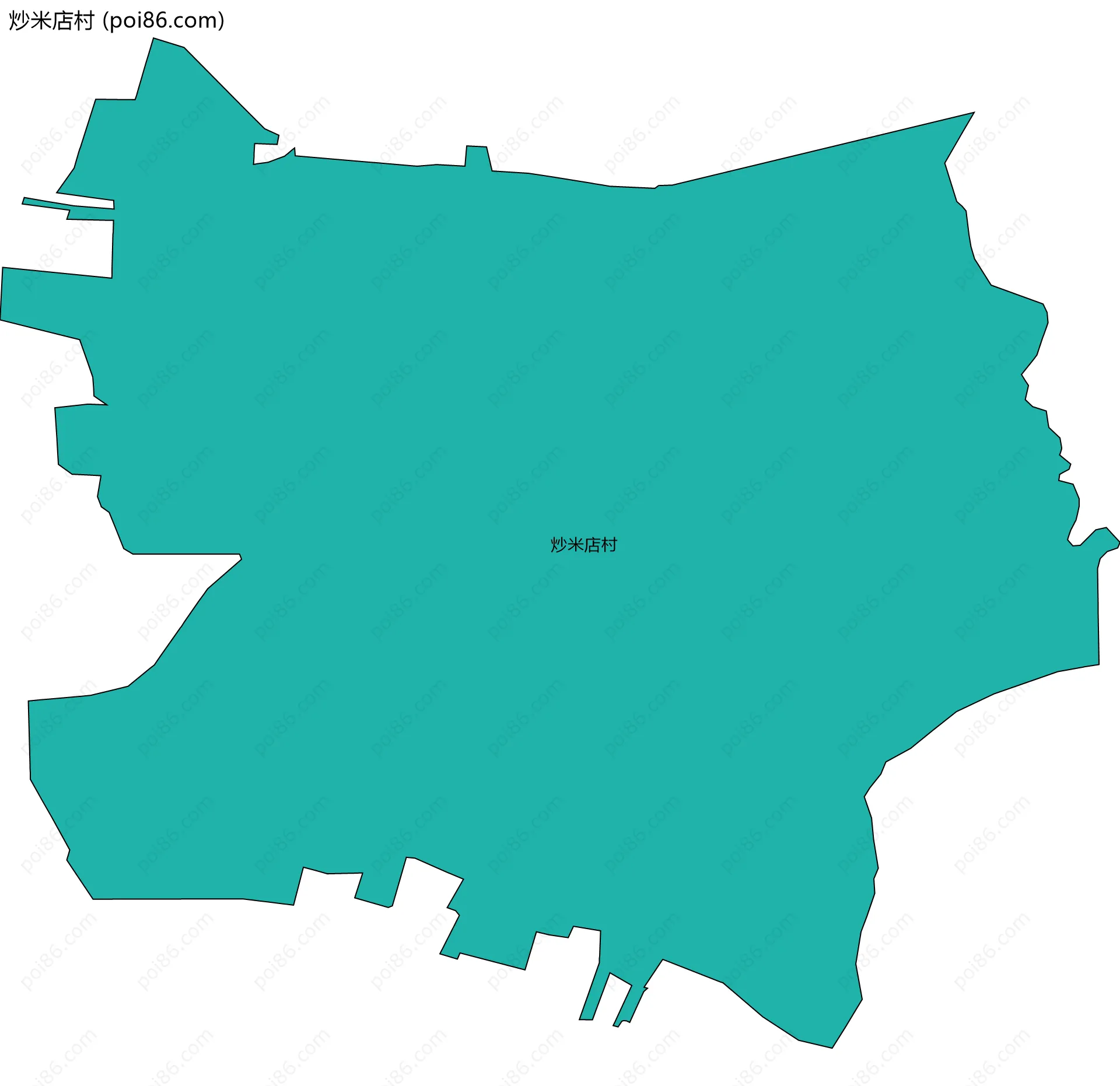 炒米店村边界地图