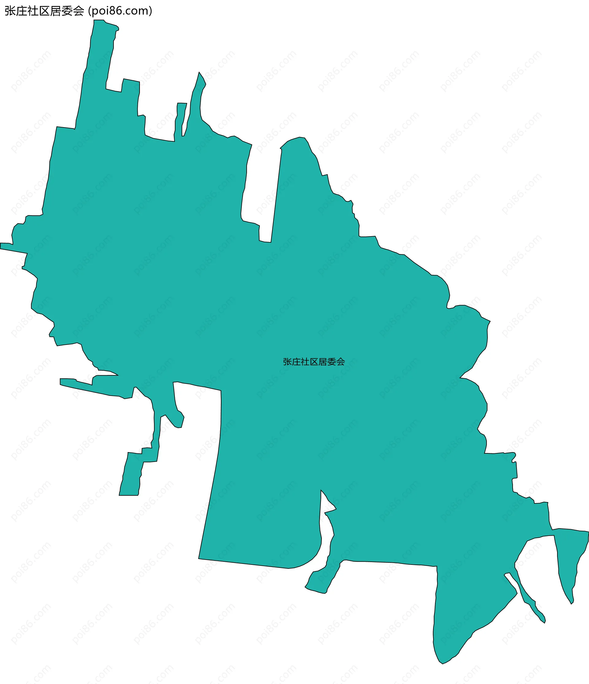 张庄社区居委会边界地图