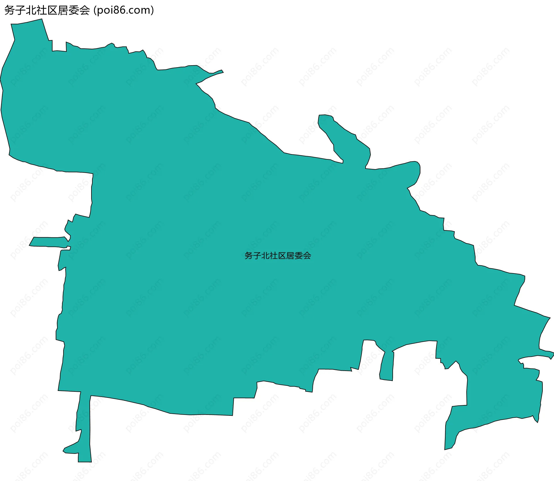 务子北社区居委会边界地图