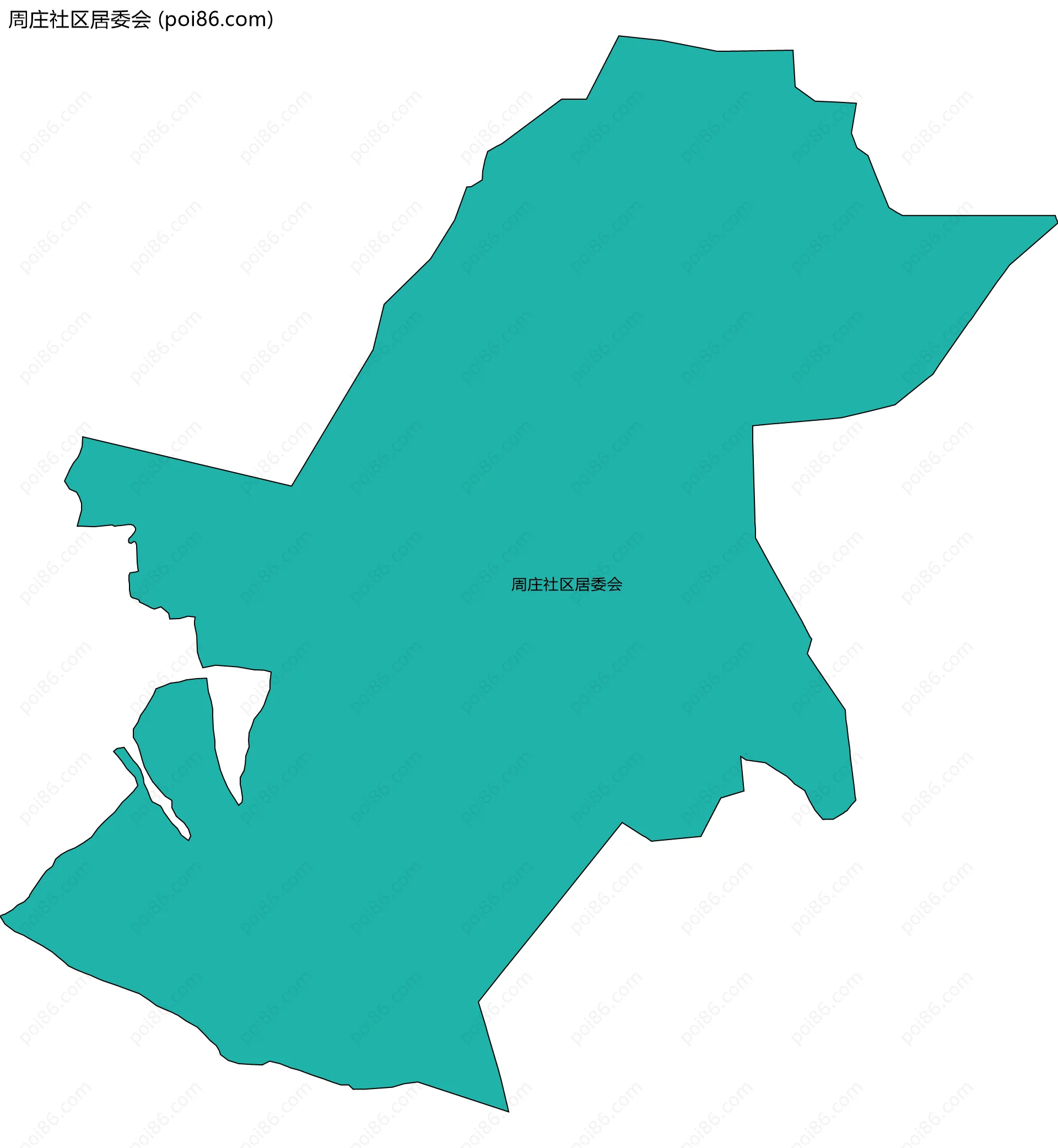 周庄社区居委会边界地图