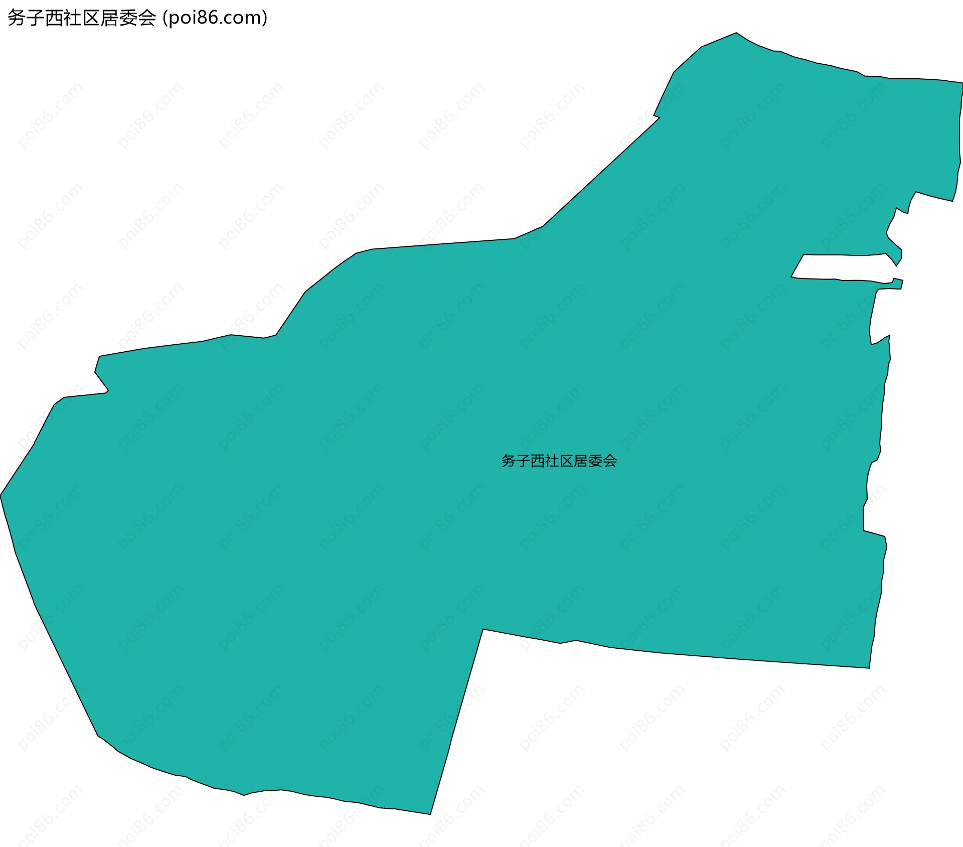 务子西社区居委会边界地图