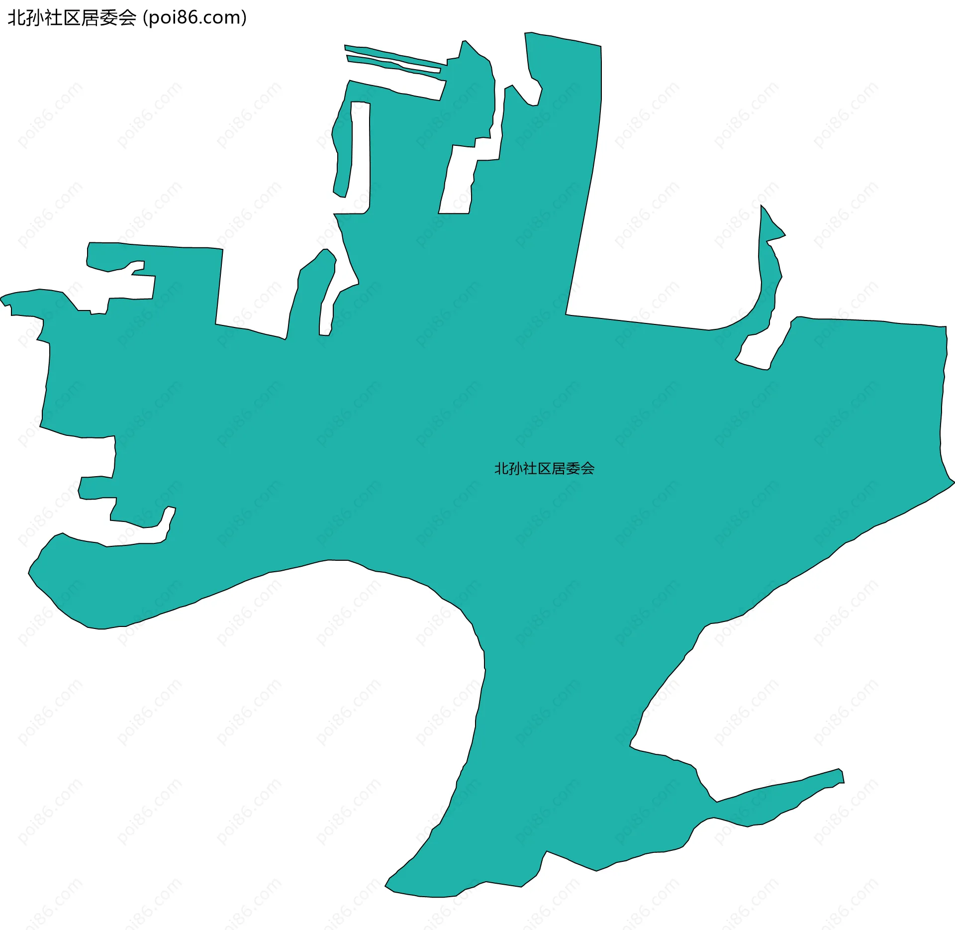 北孙社区居委会边界地图