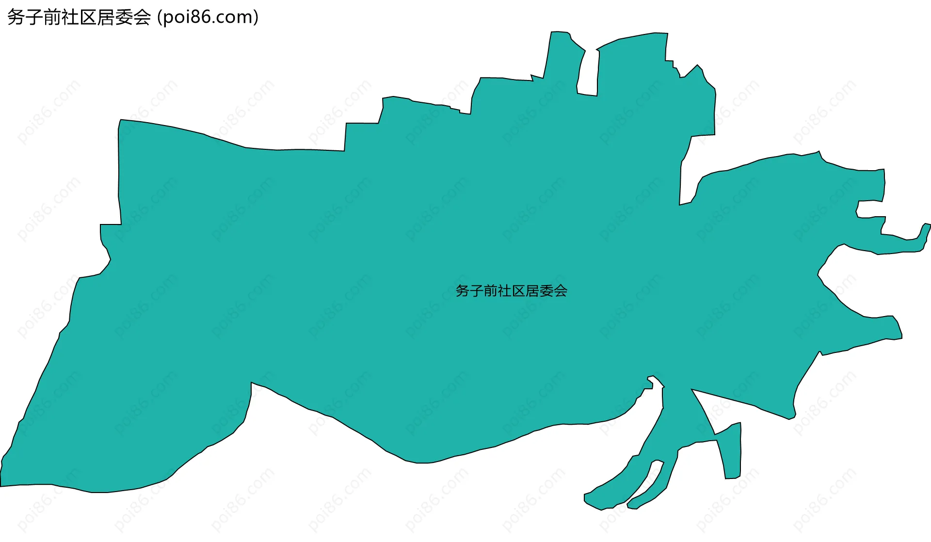 务子前社区居委会边界地图