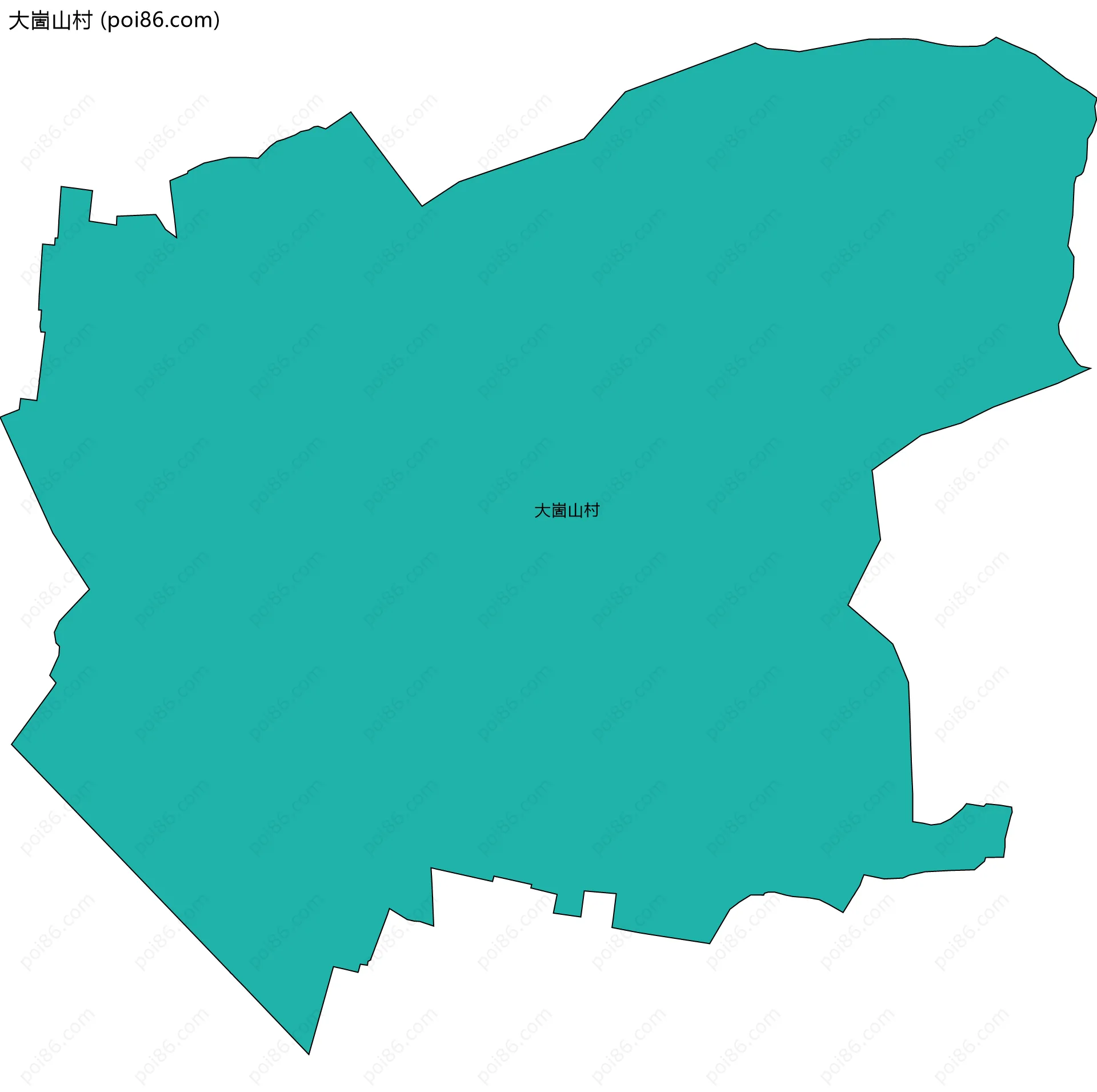 大崮山村边界地图