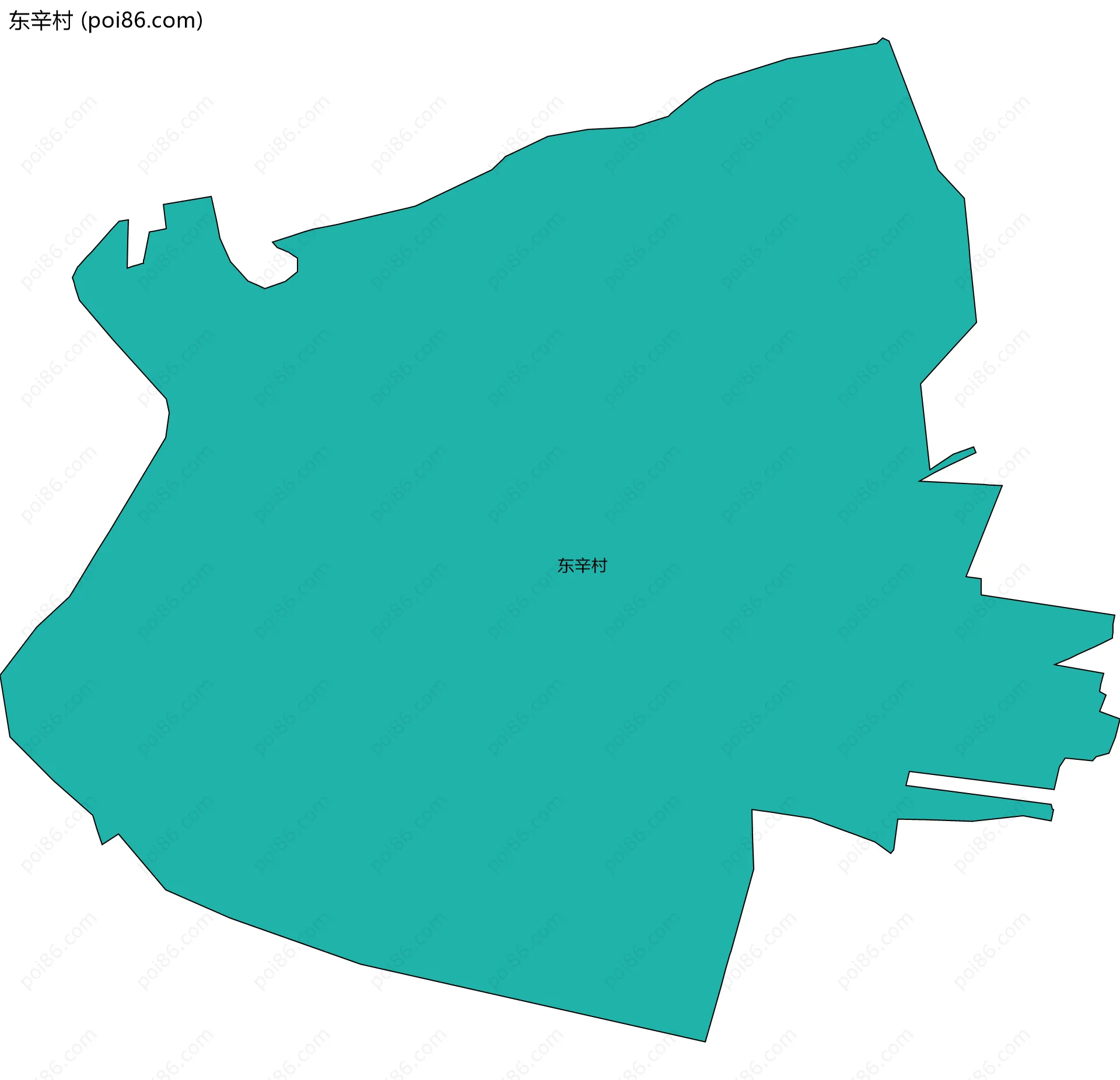 东辛村边界地图