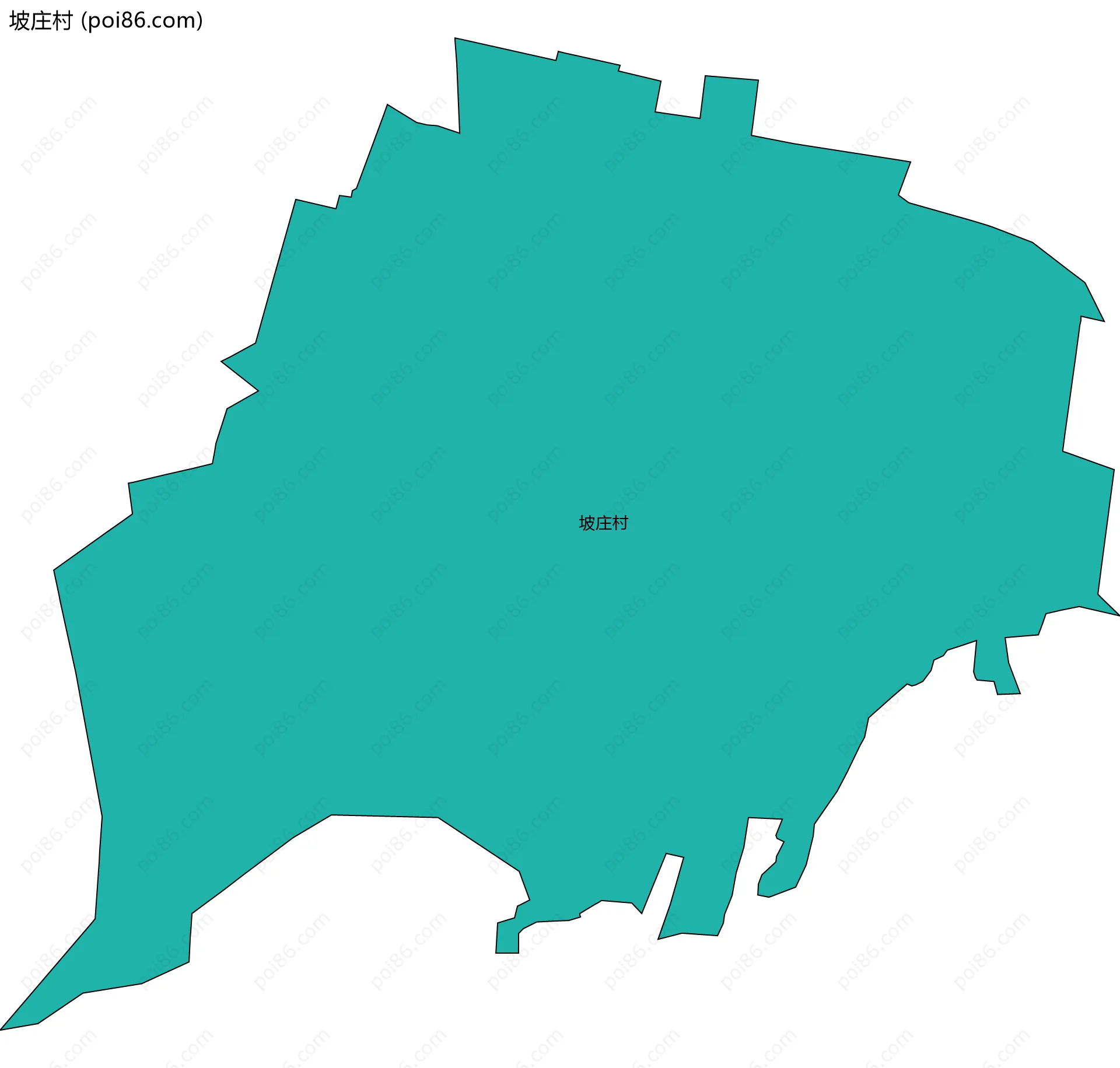 坡庄村边界地图