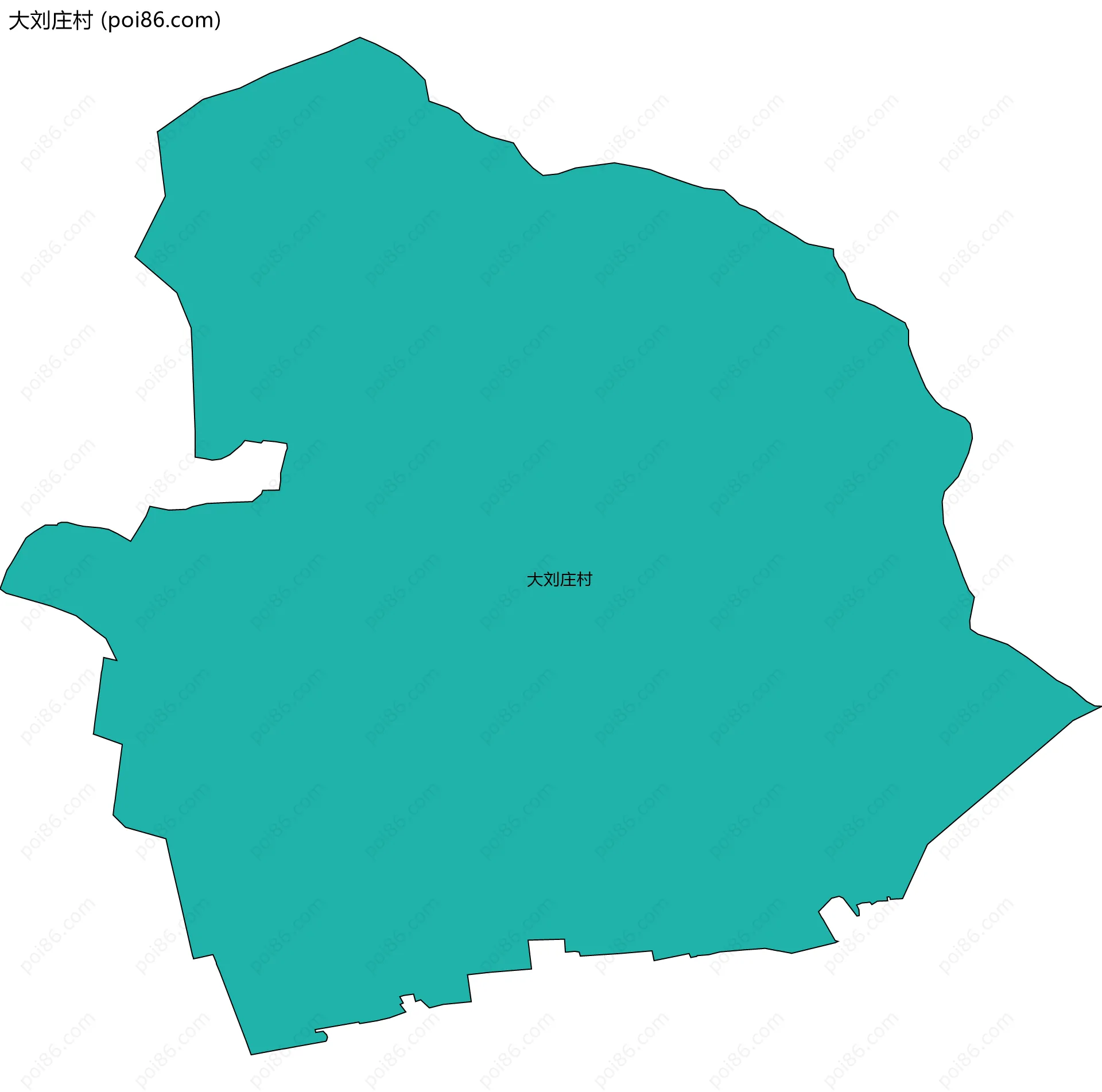 大刘庄村边界地图