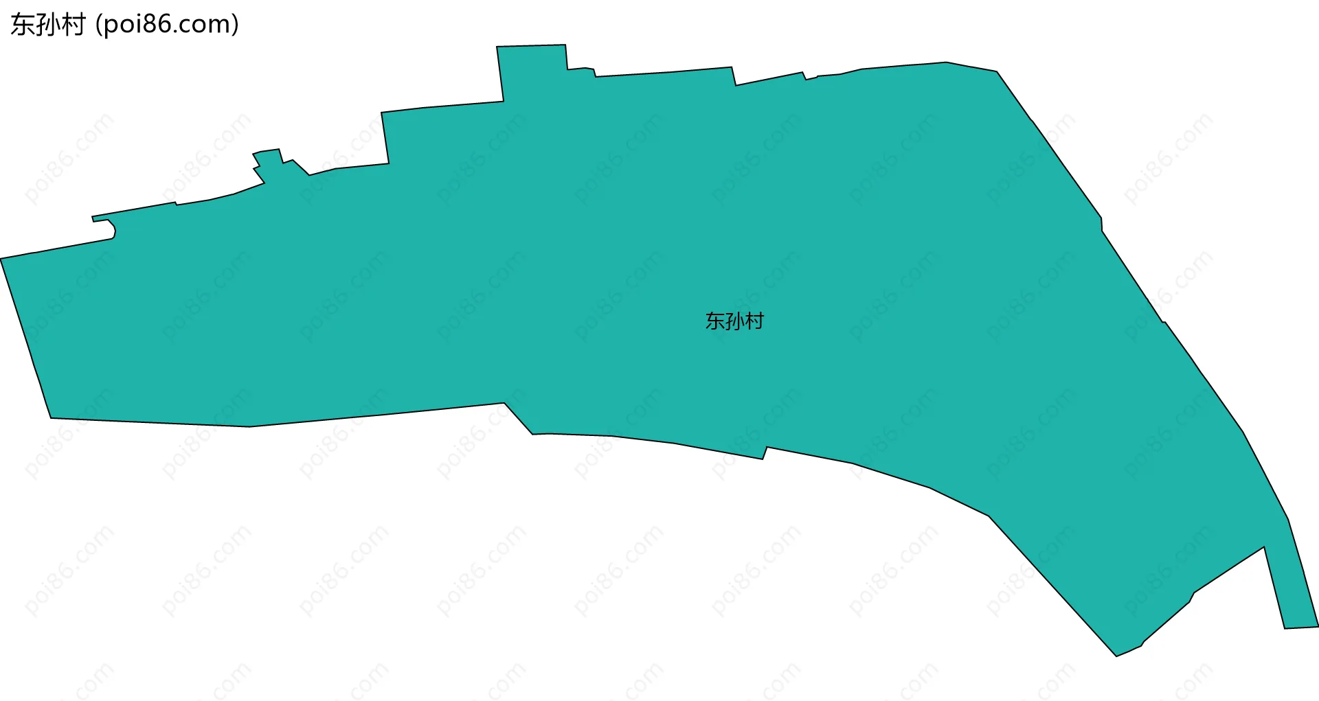 东孙村边界地图