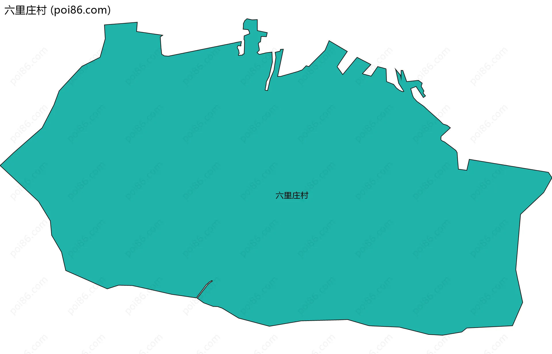 六里庄村边界地图