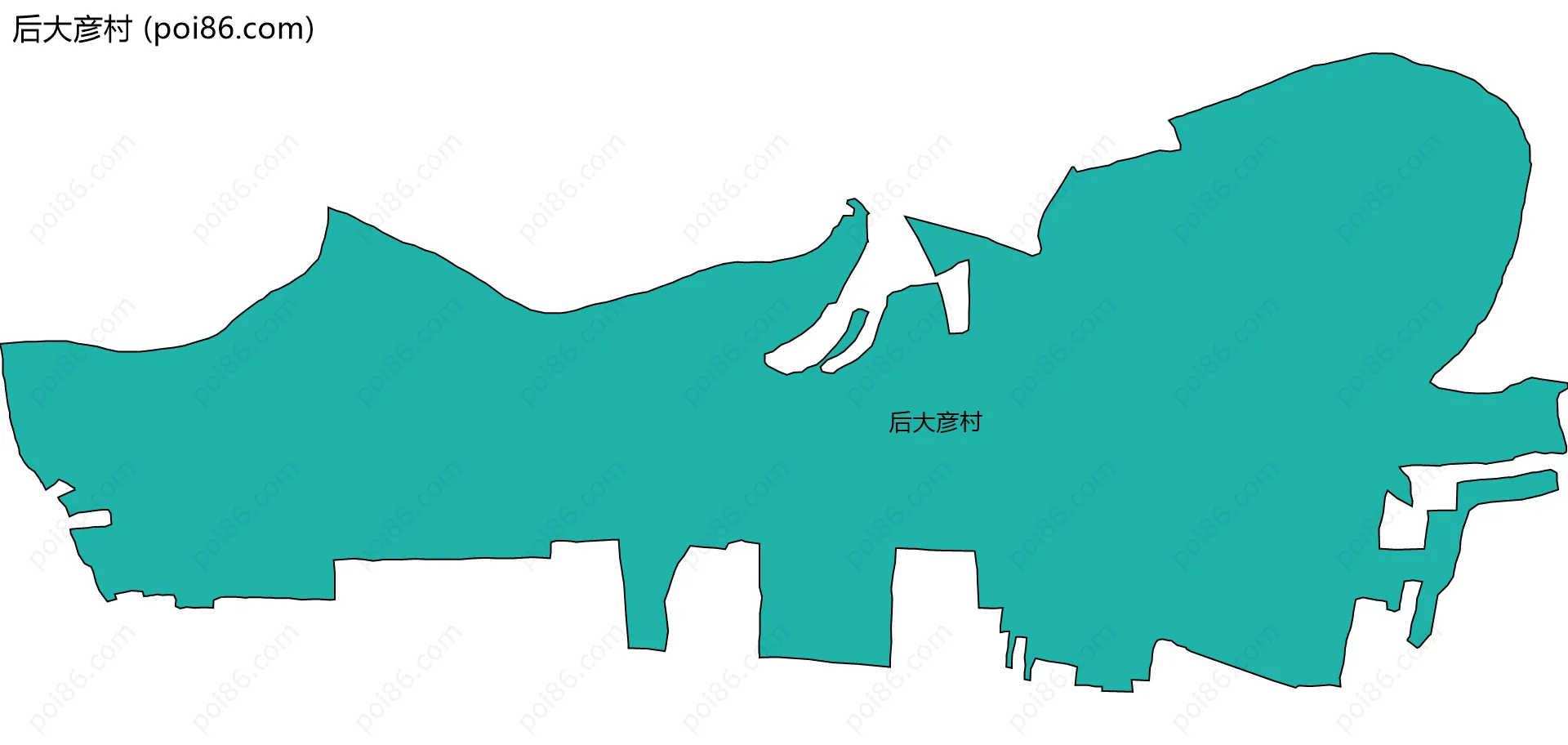 后大彦村边界地图