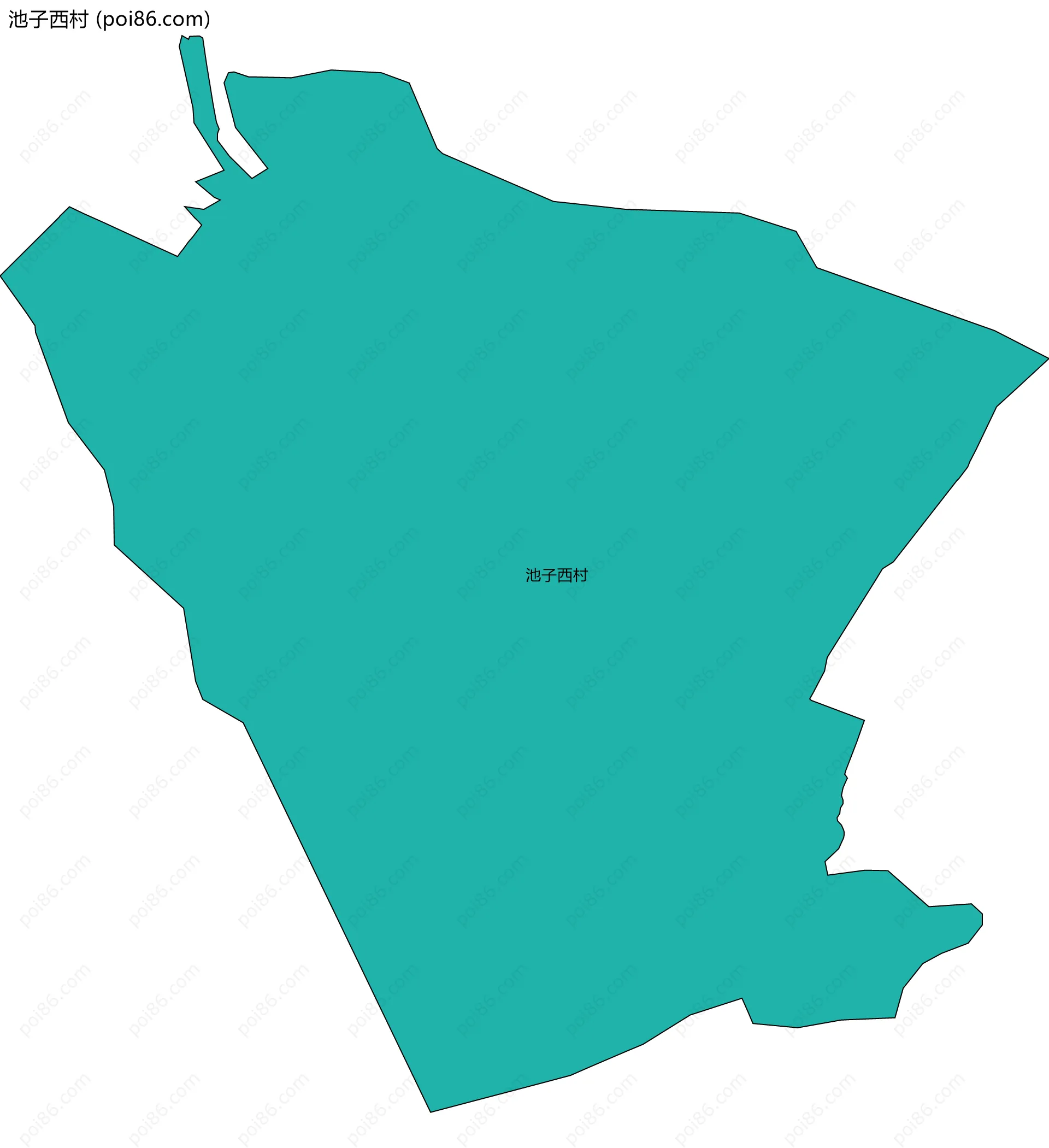 池子西村边界地图