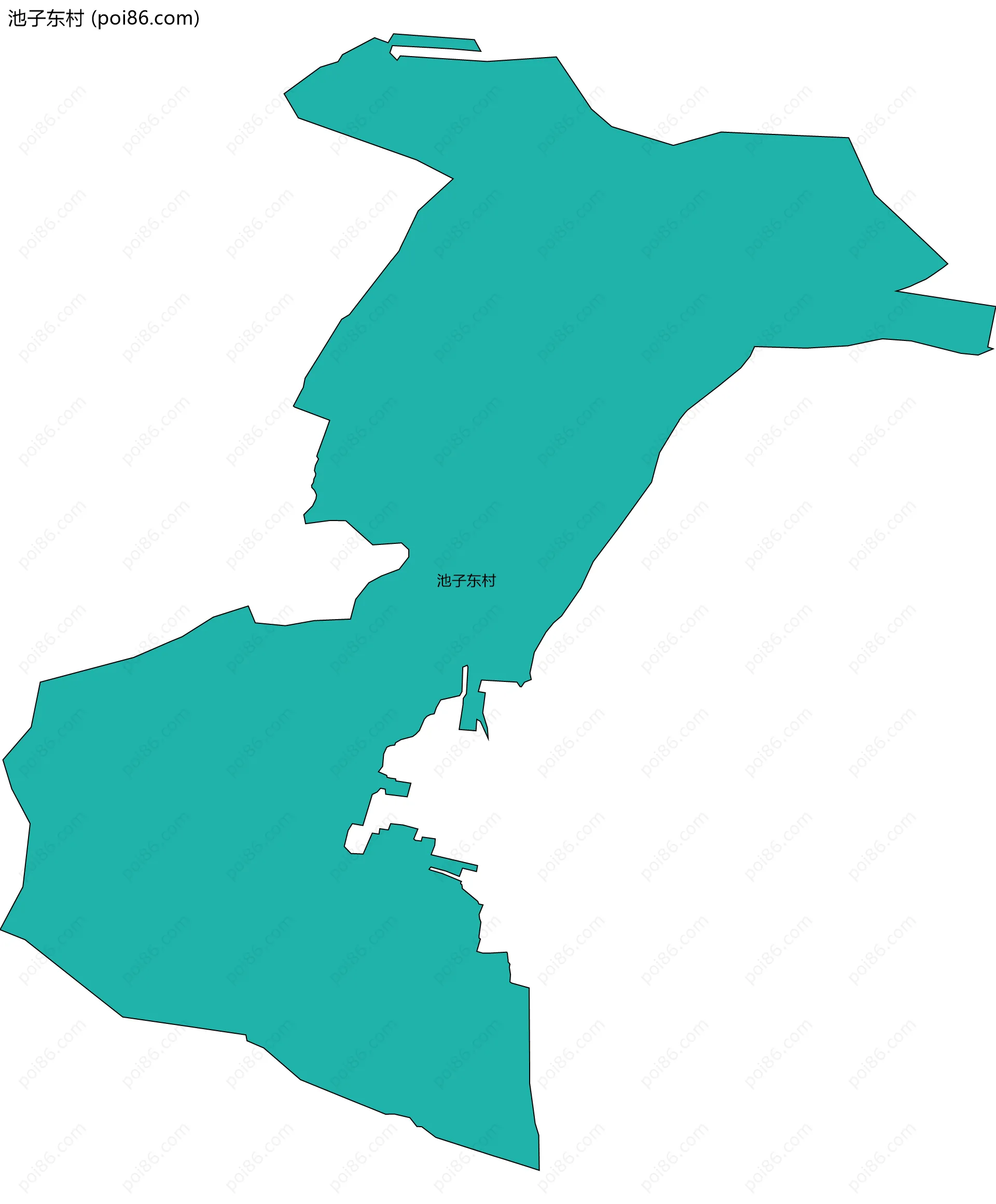 池子东村边界地图